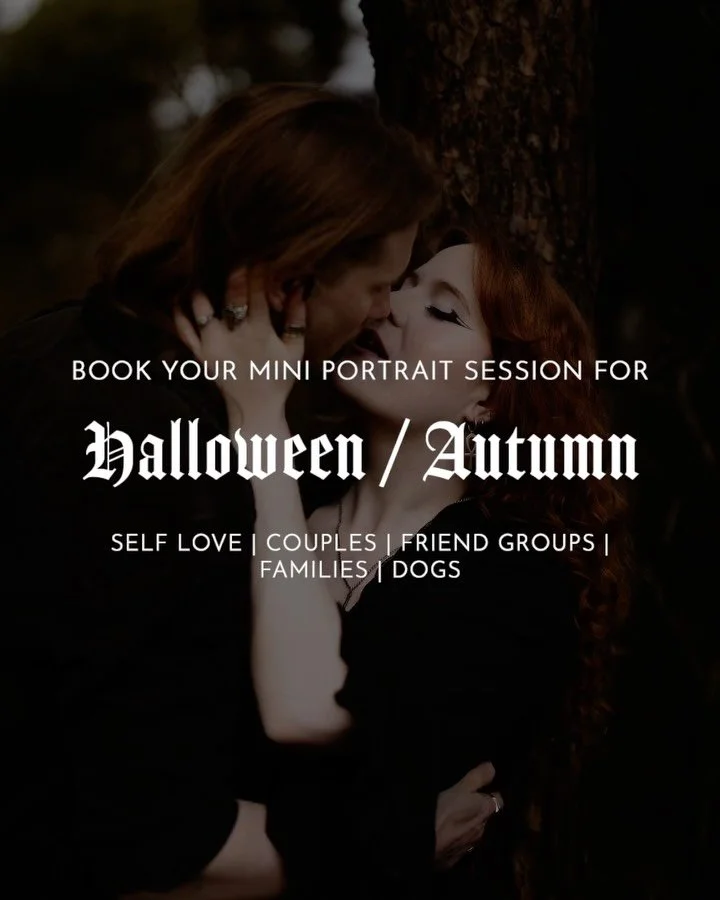 Halloween / Autumn mini session 🖤🍂

Dates 
20th September
18th October
28th October 

For those who want to dress a little spooky this autumn and also those who don&rsquo;t.

Yes it&rsquo;s true, Halloween and autumn photoshoots are now available f