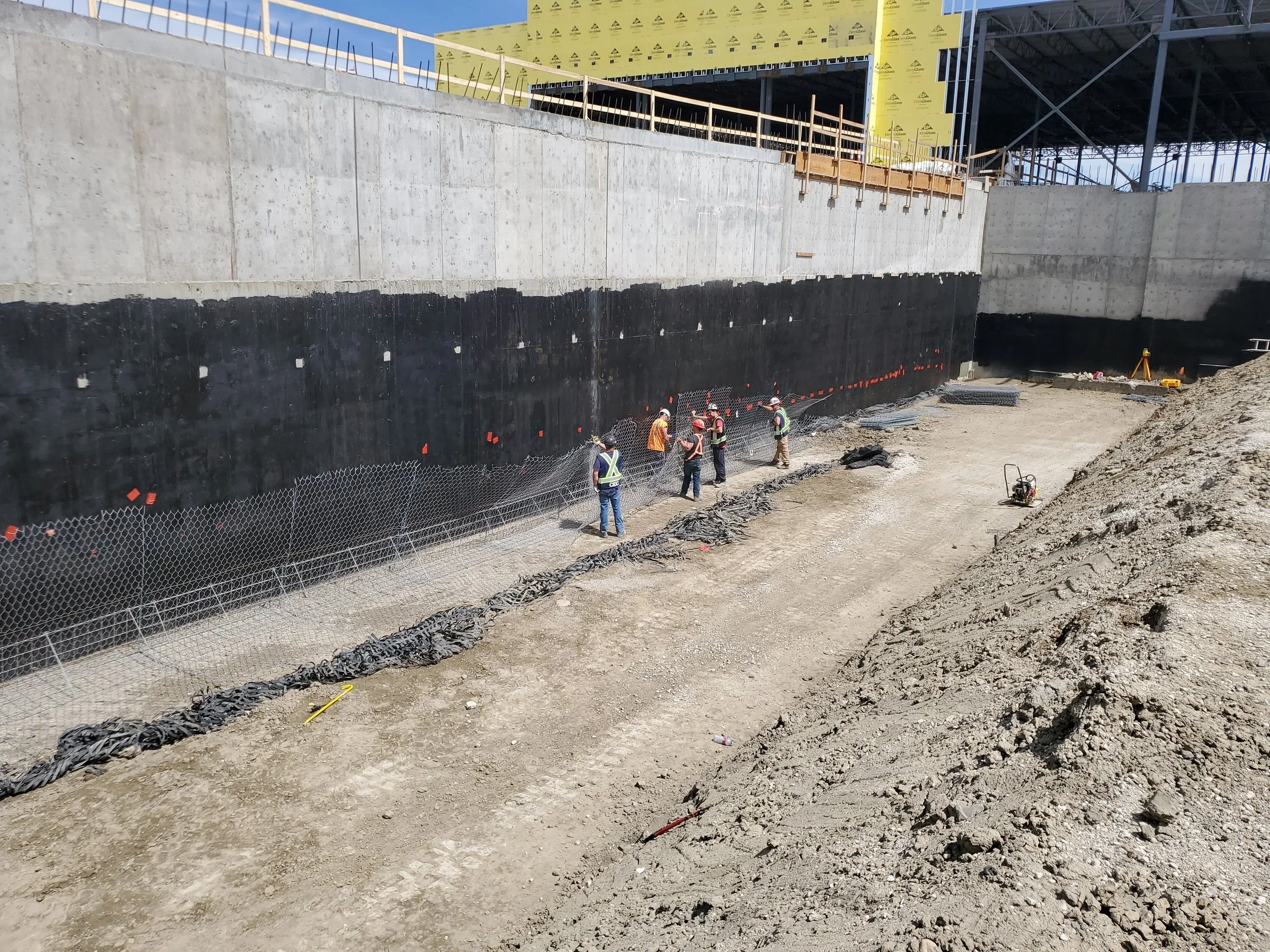 Cec supplied and installed 1,500/m2 of Terrawall