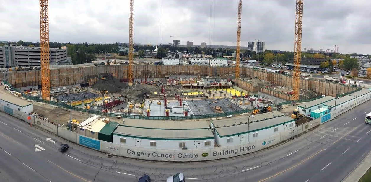 CEC Radon Barrier System | Calgary Cancer Centre Underslab Installation