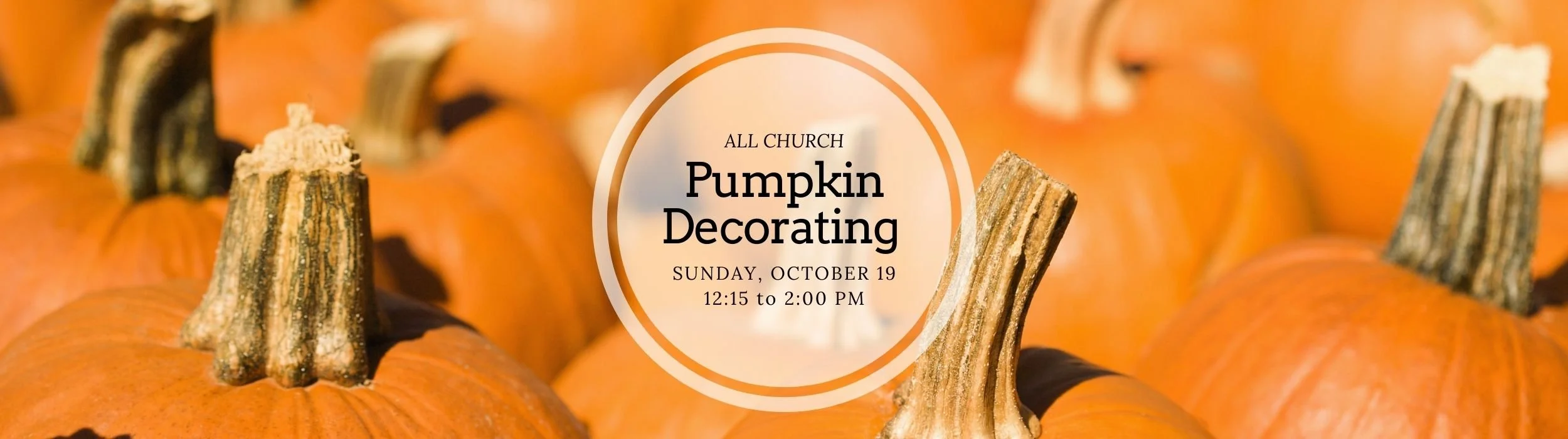 All Church Pumpkin Decorating