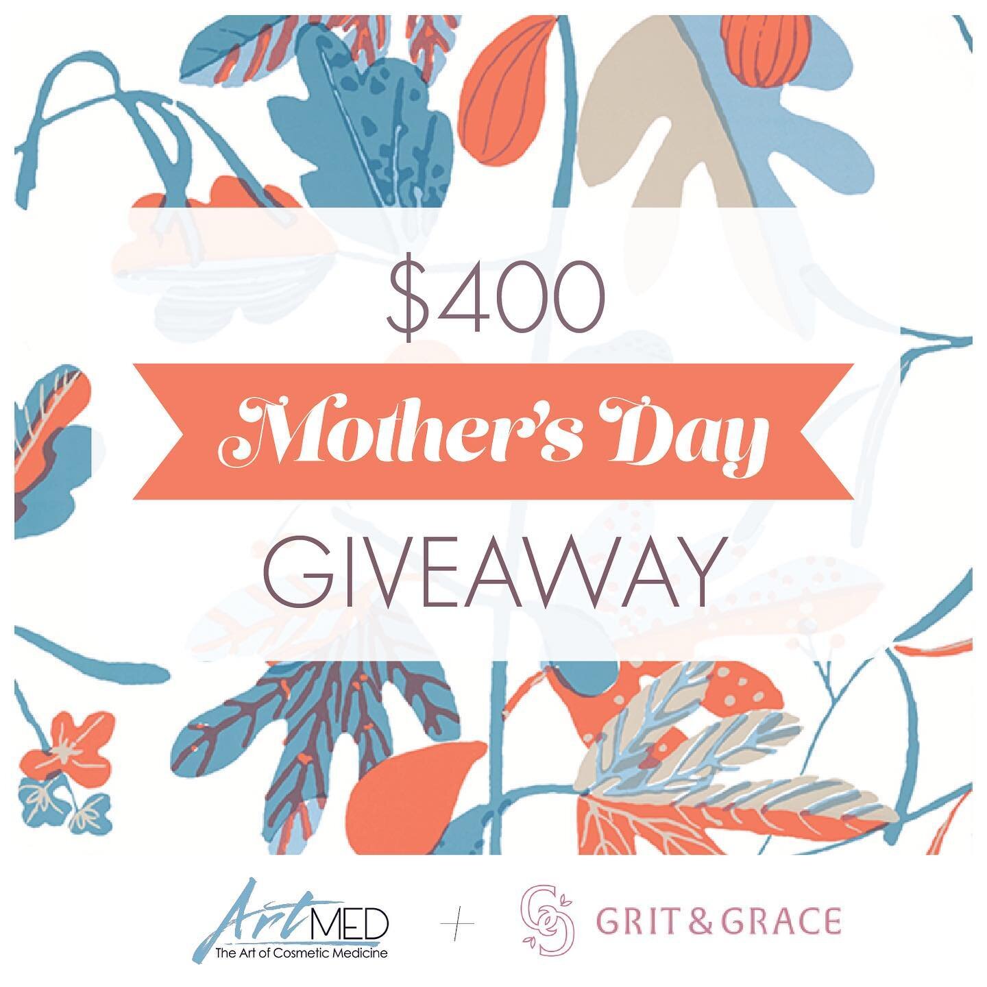 🌷$400 MOTHER'S DAY GIVEAWAY🌼

Treat the mother figure in your life to a pampering session at @artmedguelph and shopping spree at @gritandgraceclothing ✨

Prize includes&hellip;
🌸 A Deluxe European Style Facial at ArtMed (Valued at $215)
🌸 A $175 