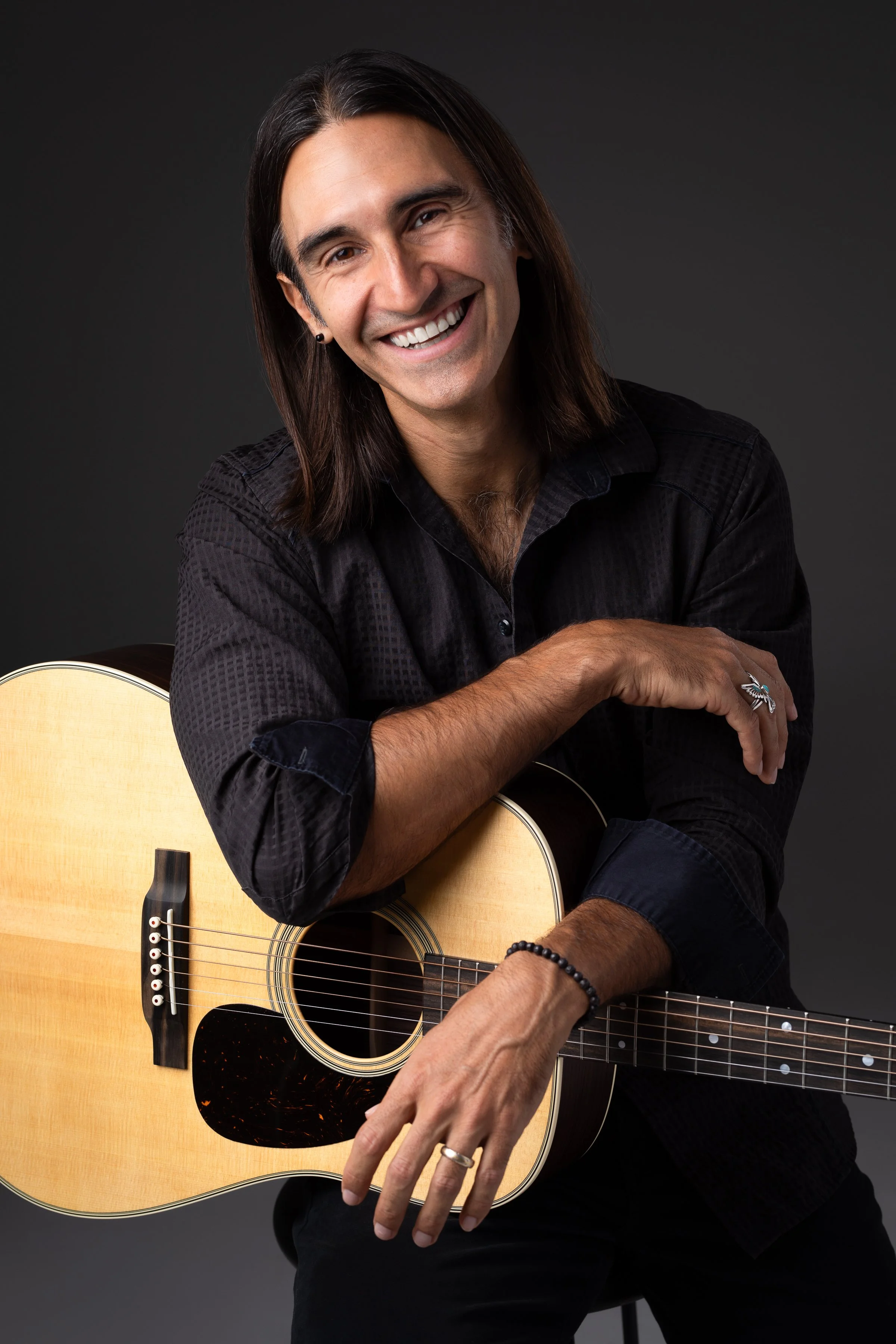 Brady Grey Acoustic Guitar