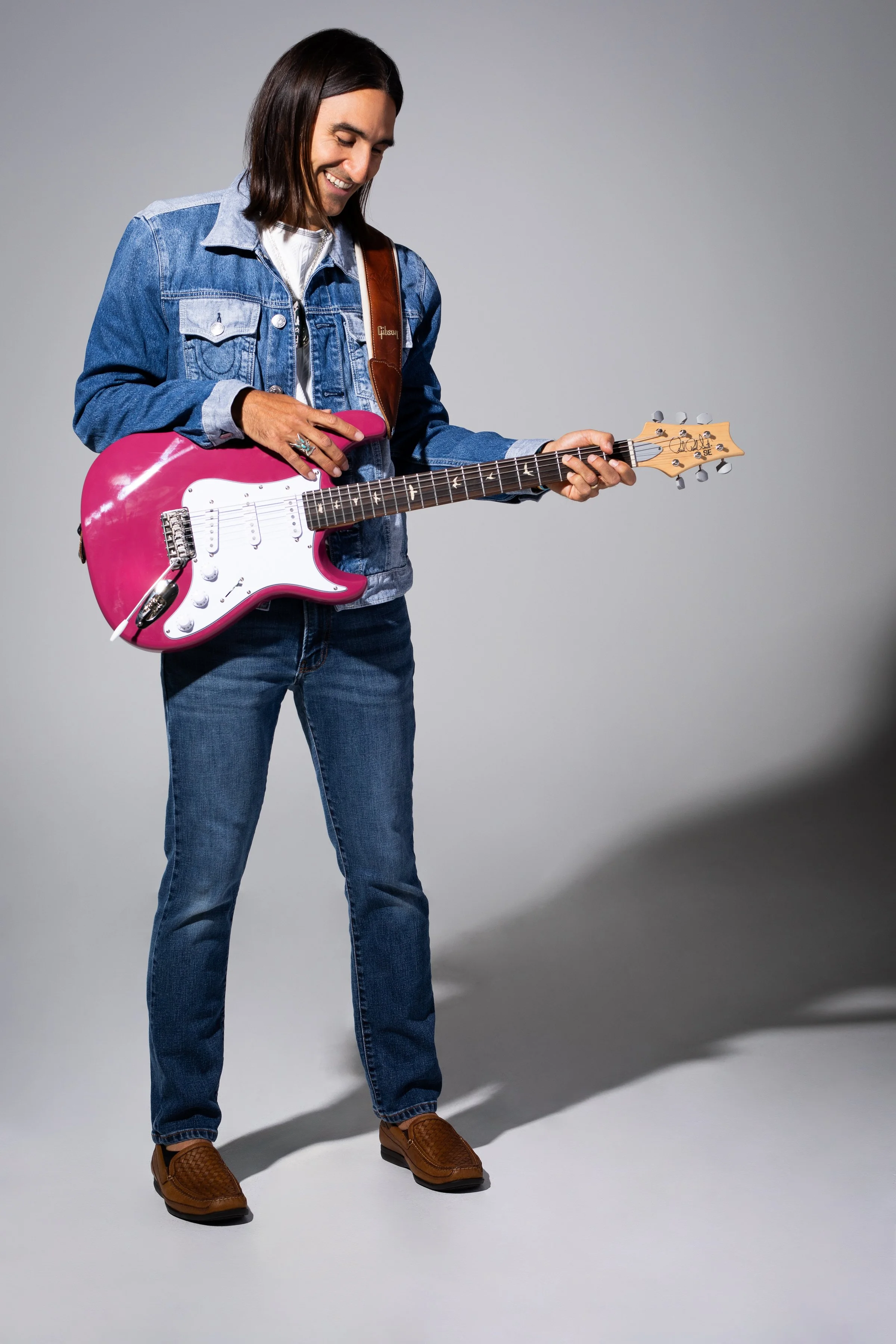 Brady Grey Pink Electric Guitar