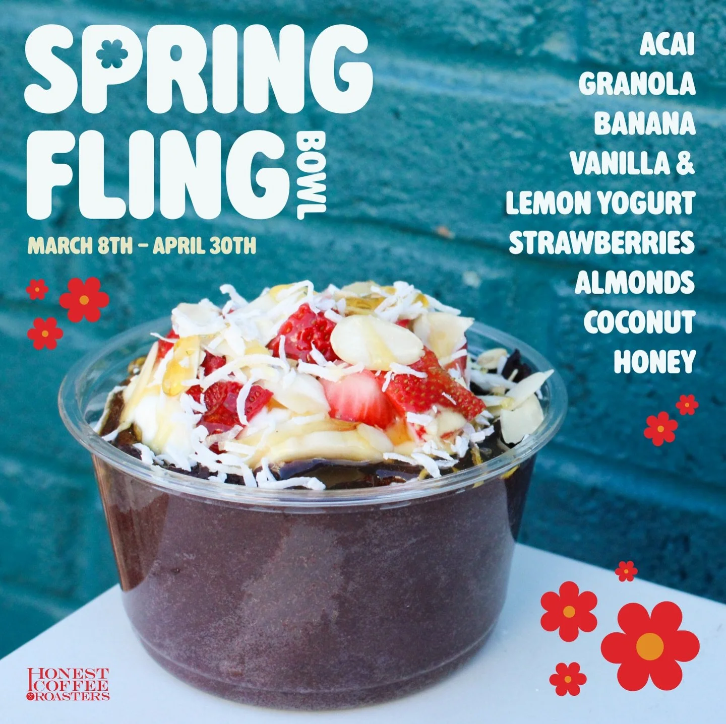 🌸 SPRING FORWARD WITH OUR SPRING FLING BOWL 🌸 Available March 8th &ndash; April 30th!

We&rsquo;re losing an hour&hellip; but gaining a whole new bowl 😍⏰

As the clocks spring forward, fuel your mornings with something fresh that&rsquo;s made to m