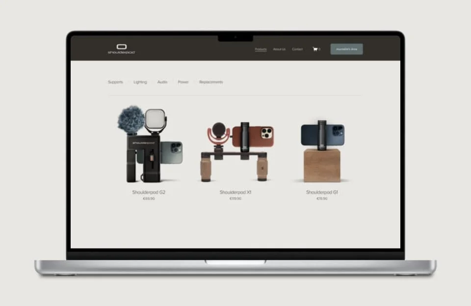 Shoulderpod sells the best smartphone equipment for video marketing and mobile journalism