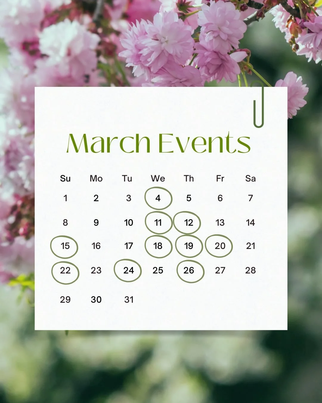 With longer days and hints of spring in the air, Loopwell welcomes March with events rooted in rest, connection, and self-care, honoring Women&rsquo;s History Month by celebrating the strength and well-being of women in our community.

🌳March 3 | Fu