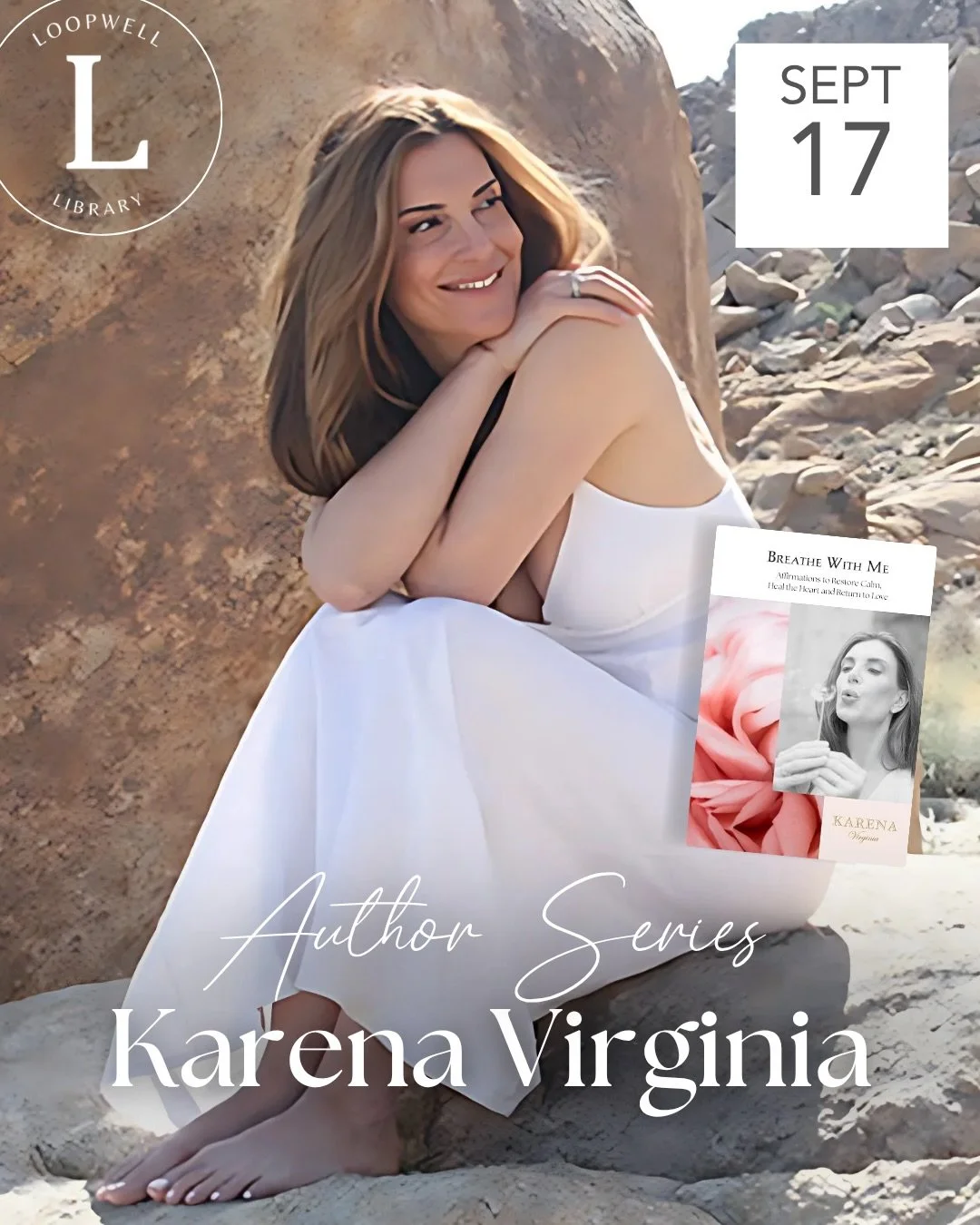 Join us at Loopwell for a special evening with Karena Virginia, author of Breathe With Me: Healing the Nervous System, Awakening the Heart.

This immersive experience brings together breathwork, restorative yoga, Yoga Nidra, sound healing, and mindfu