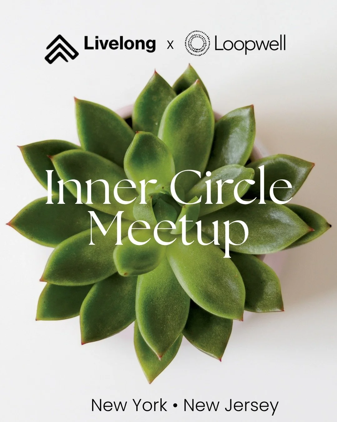 Where Science Meets Sisterhood. ✨ 
Join us for the first-ever Livelong Women&rsquo;s Inner Circle community meet-up at The Loopwell Clubhouse in Montclair. 
An evening to connect with women who are curious about aging well, share meaningful conversat