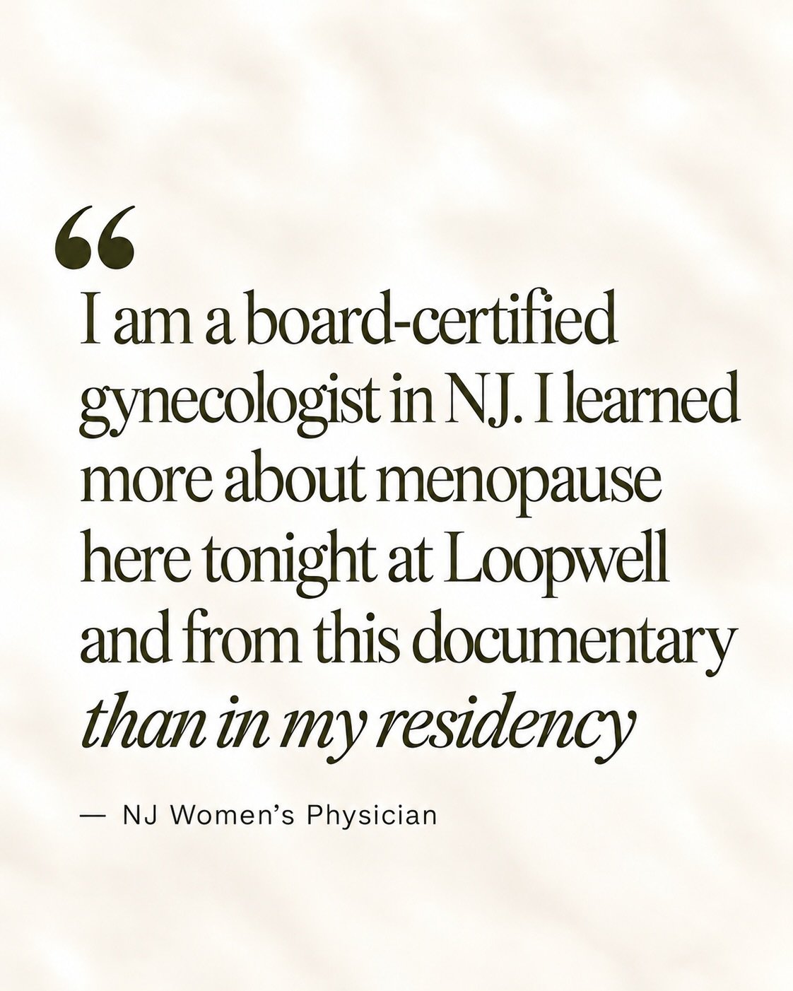 A profound moment&hellip;

It all started at Tamsen Fadal&rsquo;s book launch, during our fireside chat, which followed the screening of The [M] Factor film, a board-certified gynecologist shared this:

&ldquo;I learned more about menopause here toni