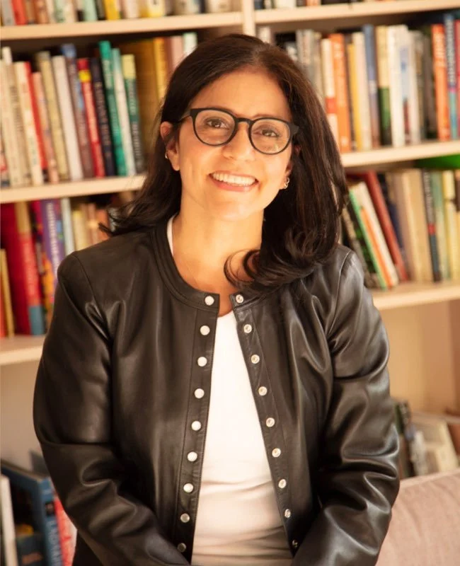 Lisa Weinert moderating a wellness conversation at Loopwell in Montclair, New Jersey