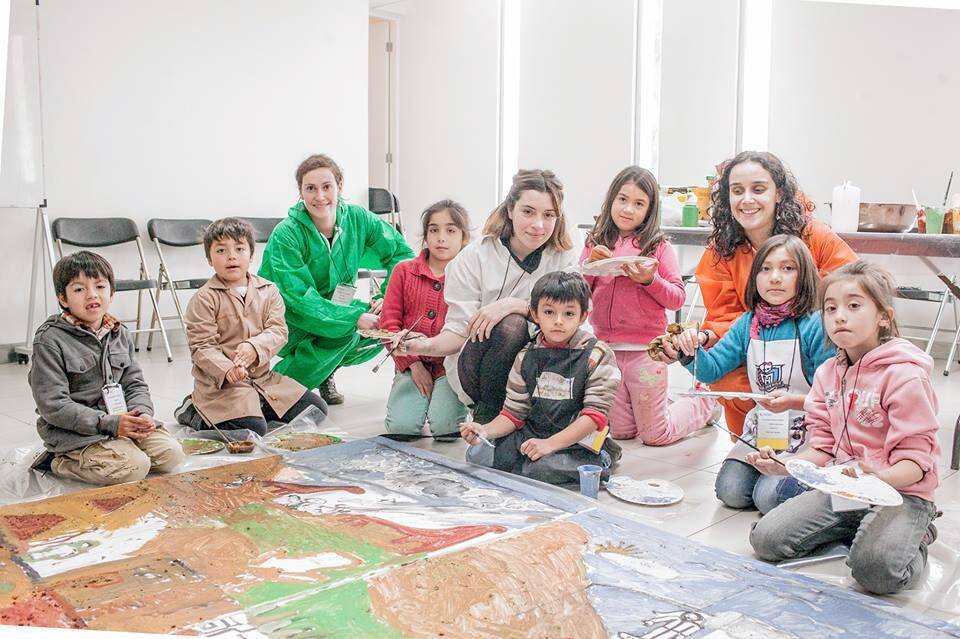 Community workshop for children (Pre-Colombian history) at Lo Barnechea cultural centre, Santiago - Chile. 2014