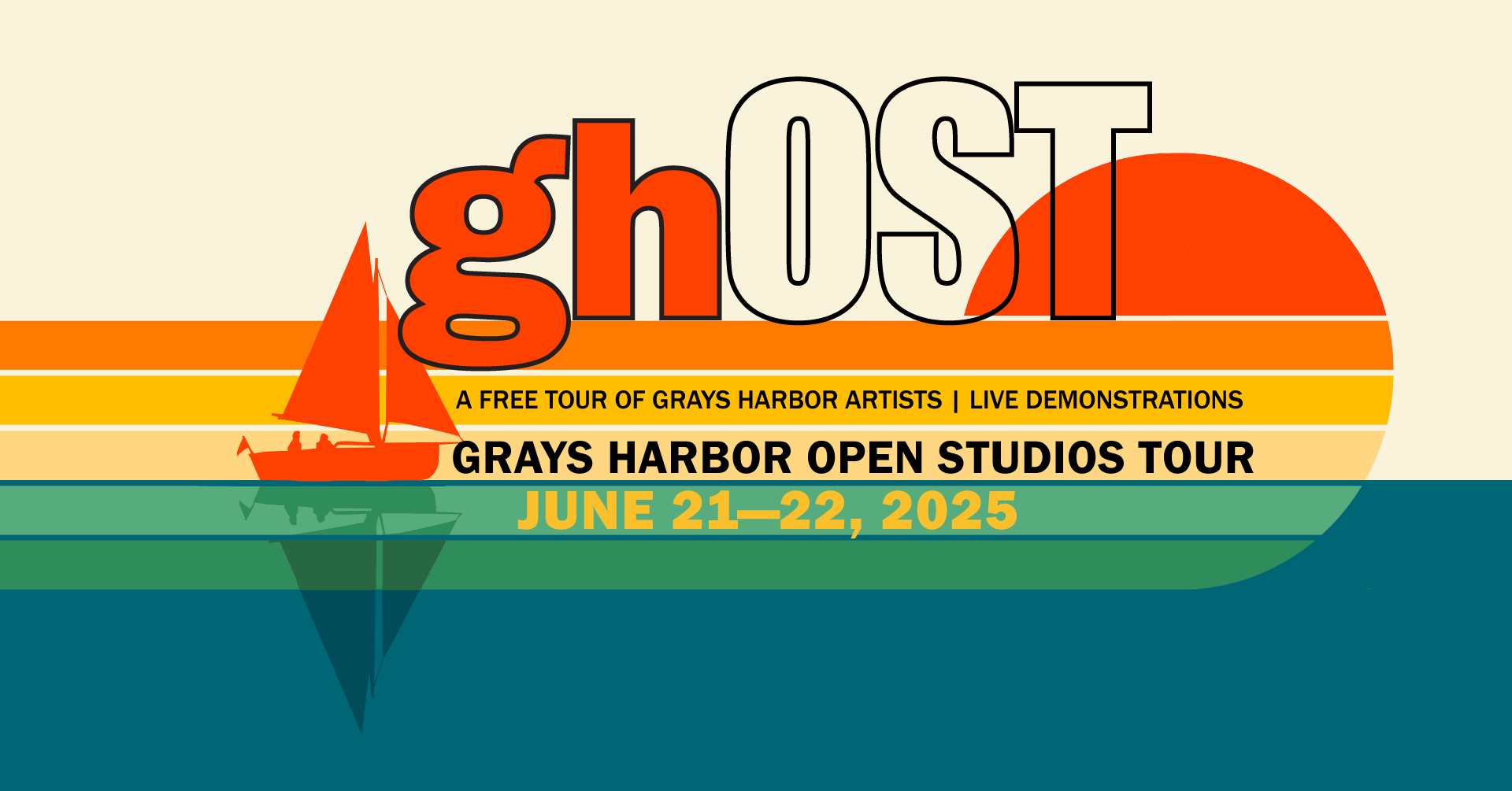 Grays Harbor Open Studios Tour, interactive Google map, website, logo design, and printed materials