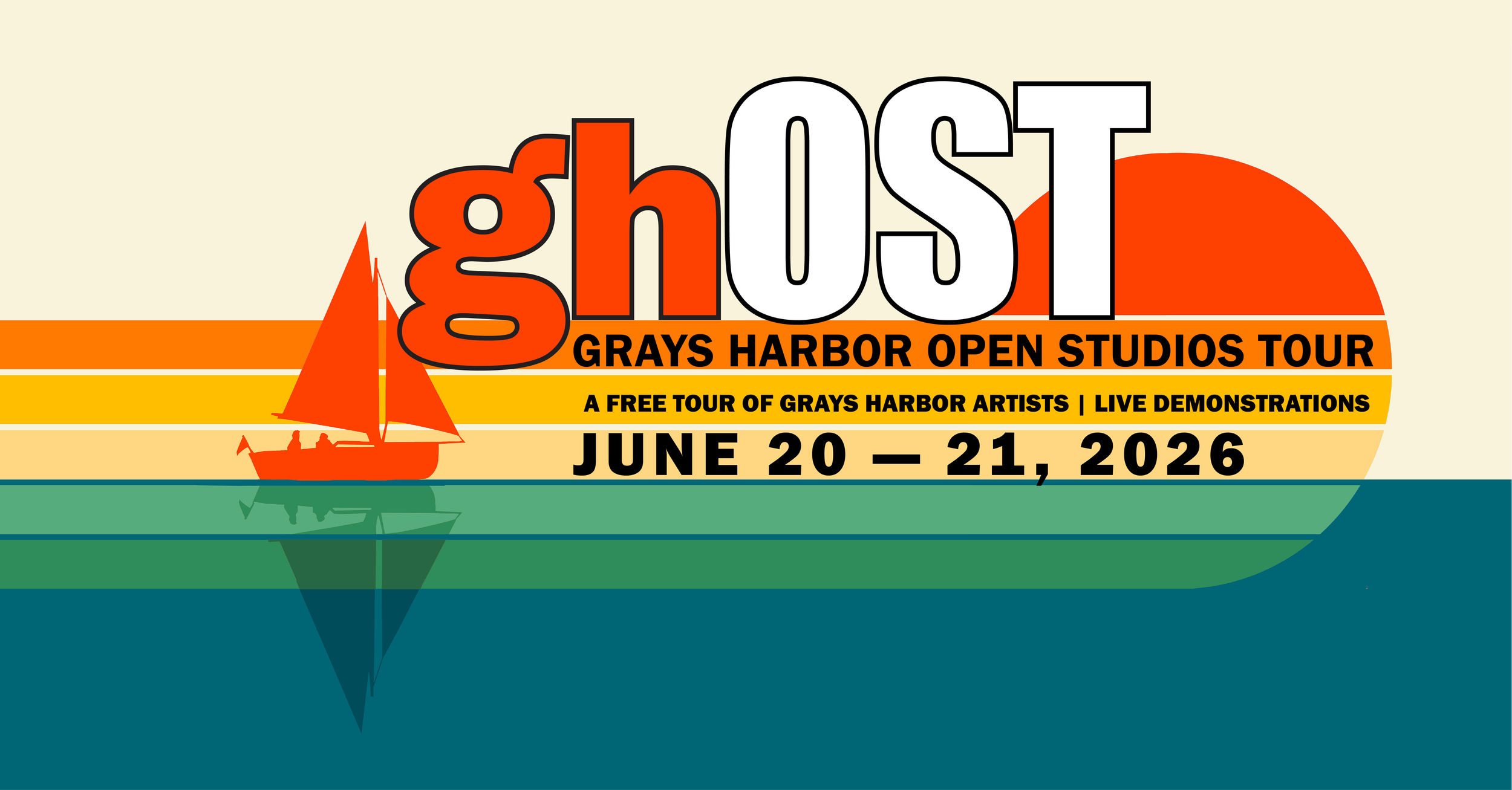 Grays Harbor Open Studios Tour, interactive Google map, website, logo design, and printed materials
