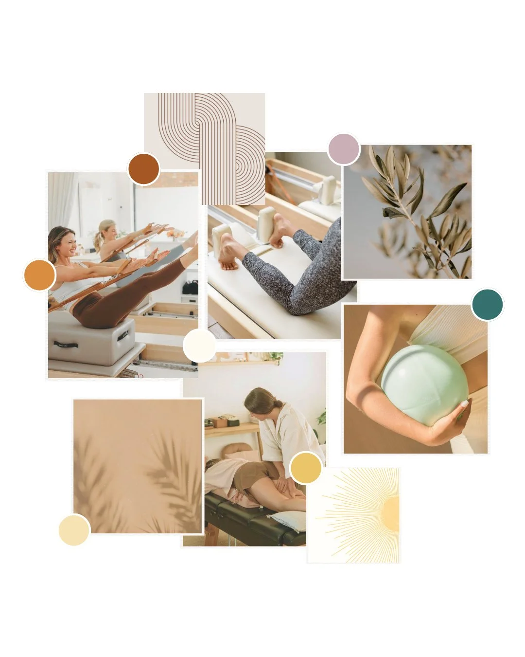 A little sneak peek of what's been happening behind the scenes... ✨

I'm so excited to finally share the brand mood board and color palette for First Ray Physical Therapy &amp; Pilates @firstraypt!

From the very beginning, the vision was to create a