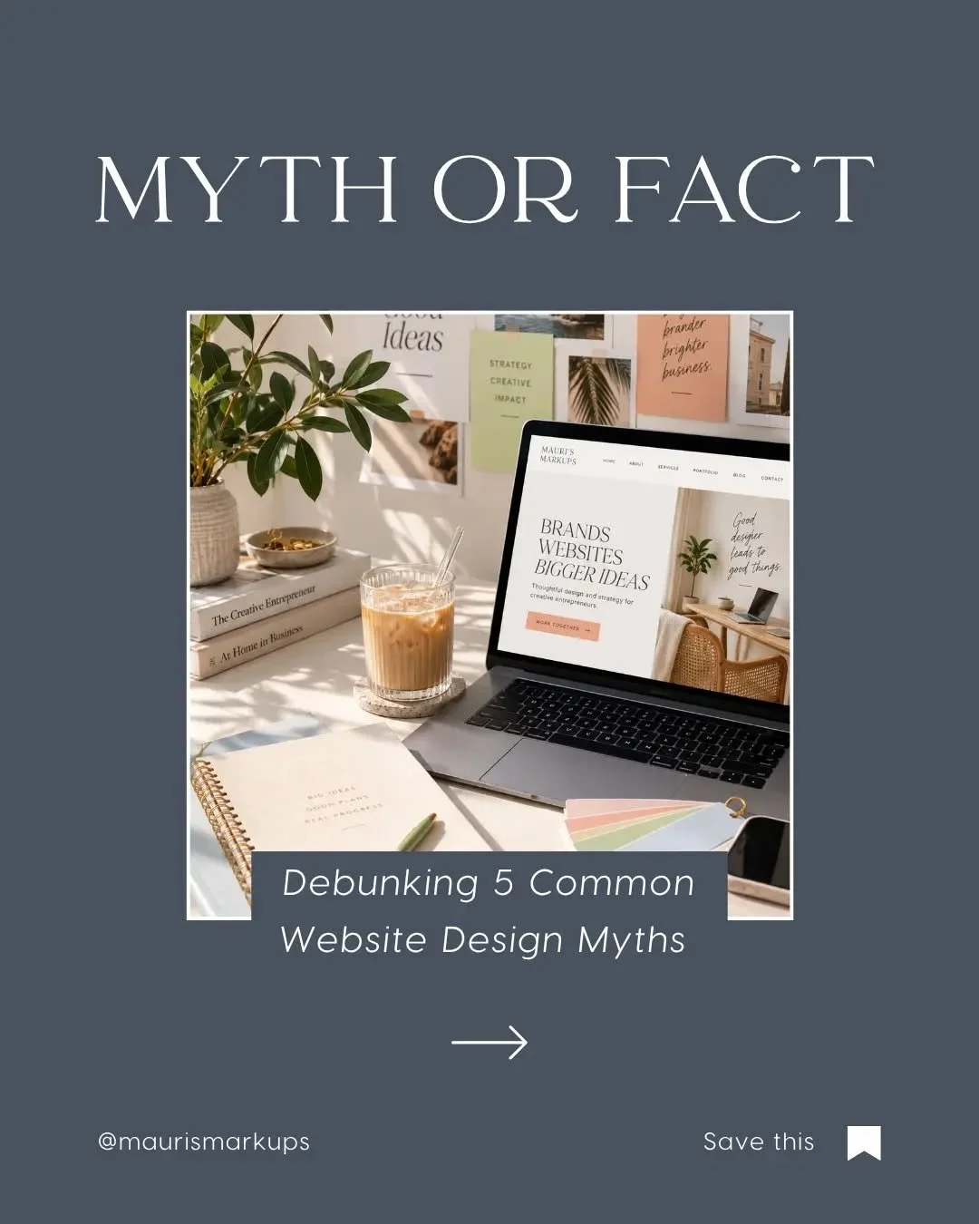 There are a lot of website myths floating around, and honestly, some of them make building a website feel much more complicated than it needs to be.

So let's clear a few things up. 👇

MYTH #1: &ldquo;A beautiful website is all you need.&rdquo;
A pr