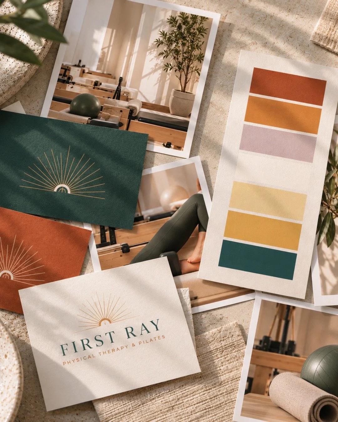 A little peek at the elements that make up First Ray ✨ From the logo and color palette to the imagery and overall visual direction, every detail was designed to feel warm, grounded, and intentional. Full branding + website coming soon! 🤎

#brandiden