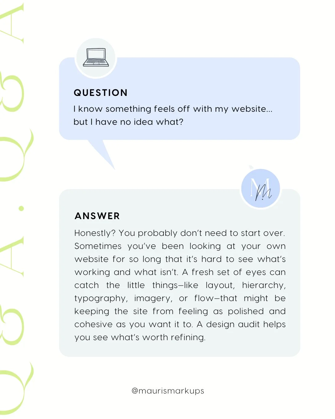 Sometimes your website doesn&rsquo;t need a complete overhaul. It just needs a fresh set of eyes. 👀

When you&rsquo;ve been looking at the same site for months (or years), it can be surprisingly hard to tell what&rsquo;s actually working and what&rs