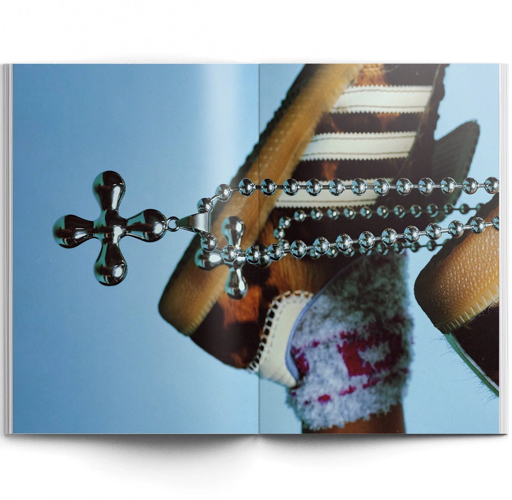Close-up of shoes and jewelry