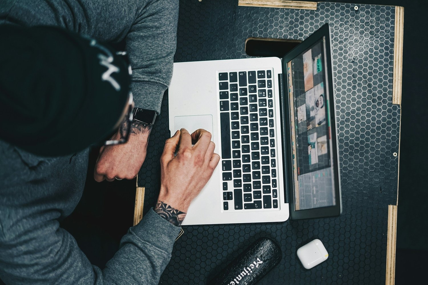 An online fitness coach at work