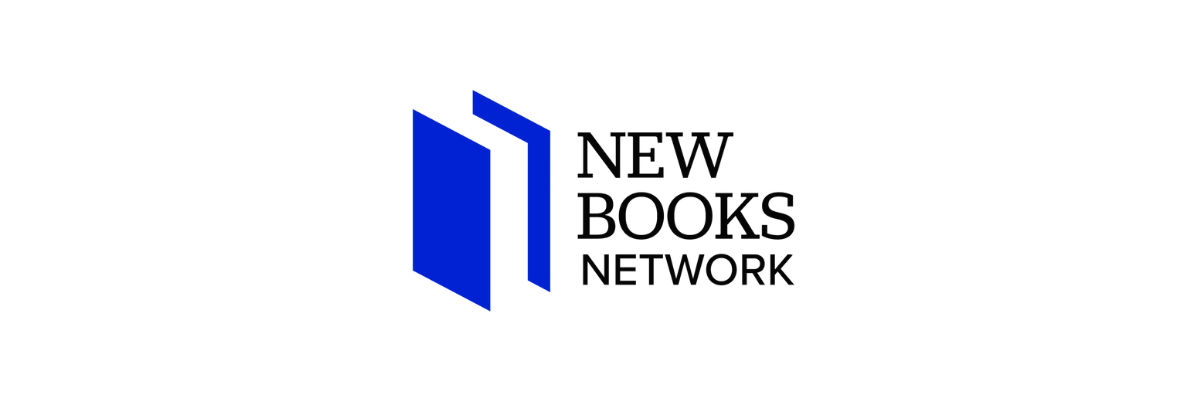Logo for New Books Network featuring three blue books and black text.