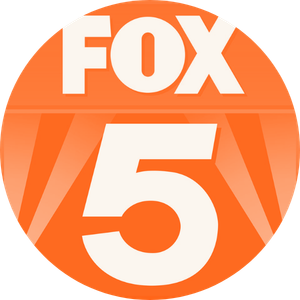 FOX 5 logo with orange background and white text
