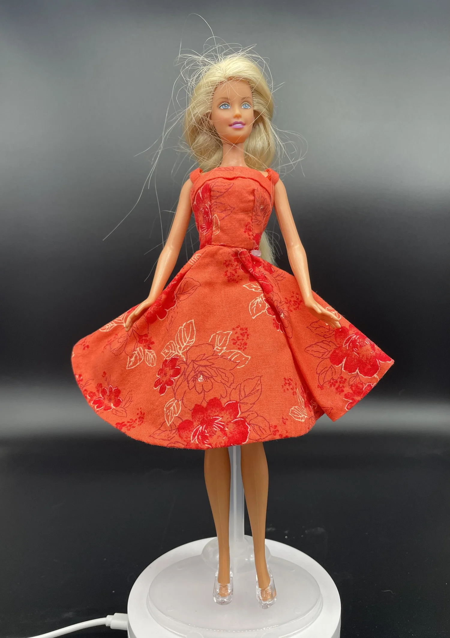 open lace back dress 2000 Flower Power Barbie in Pink/Orange Dress  Sell4Value