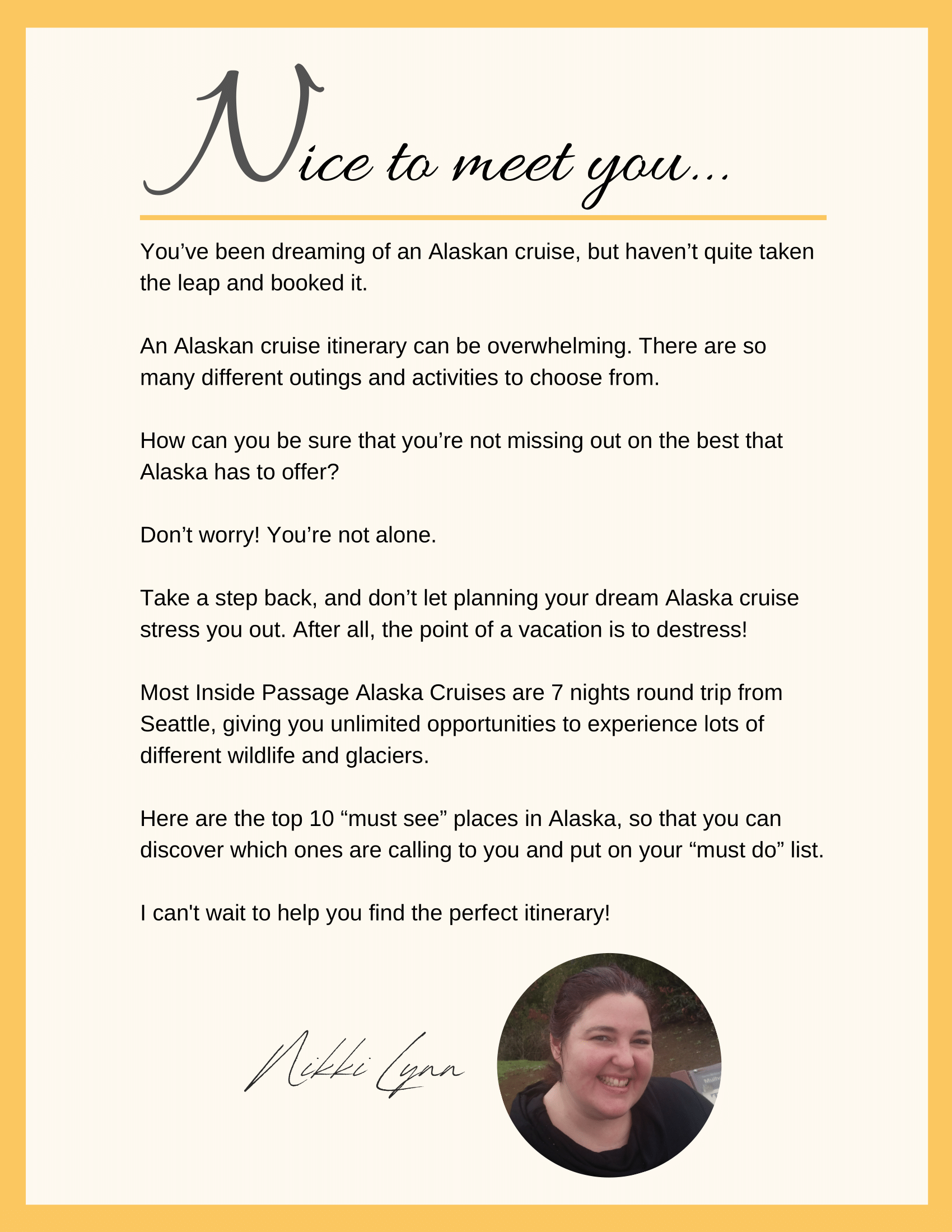 Alaska Cruise Flip Book — Lansing Copywriting