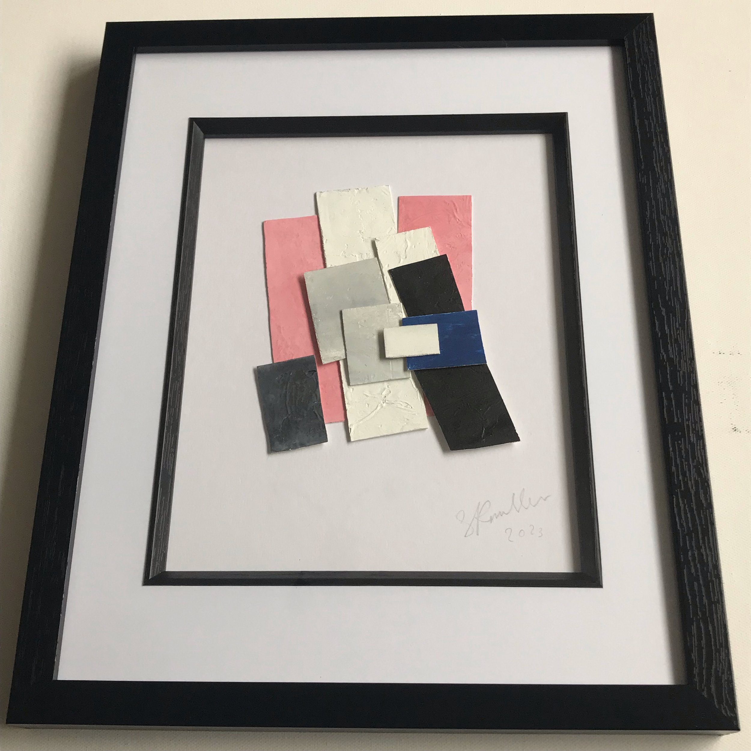 Pink house on front street collage |
Oil on canvas paper |
10" x 8" Framed