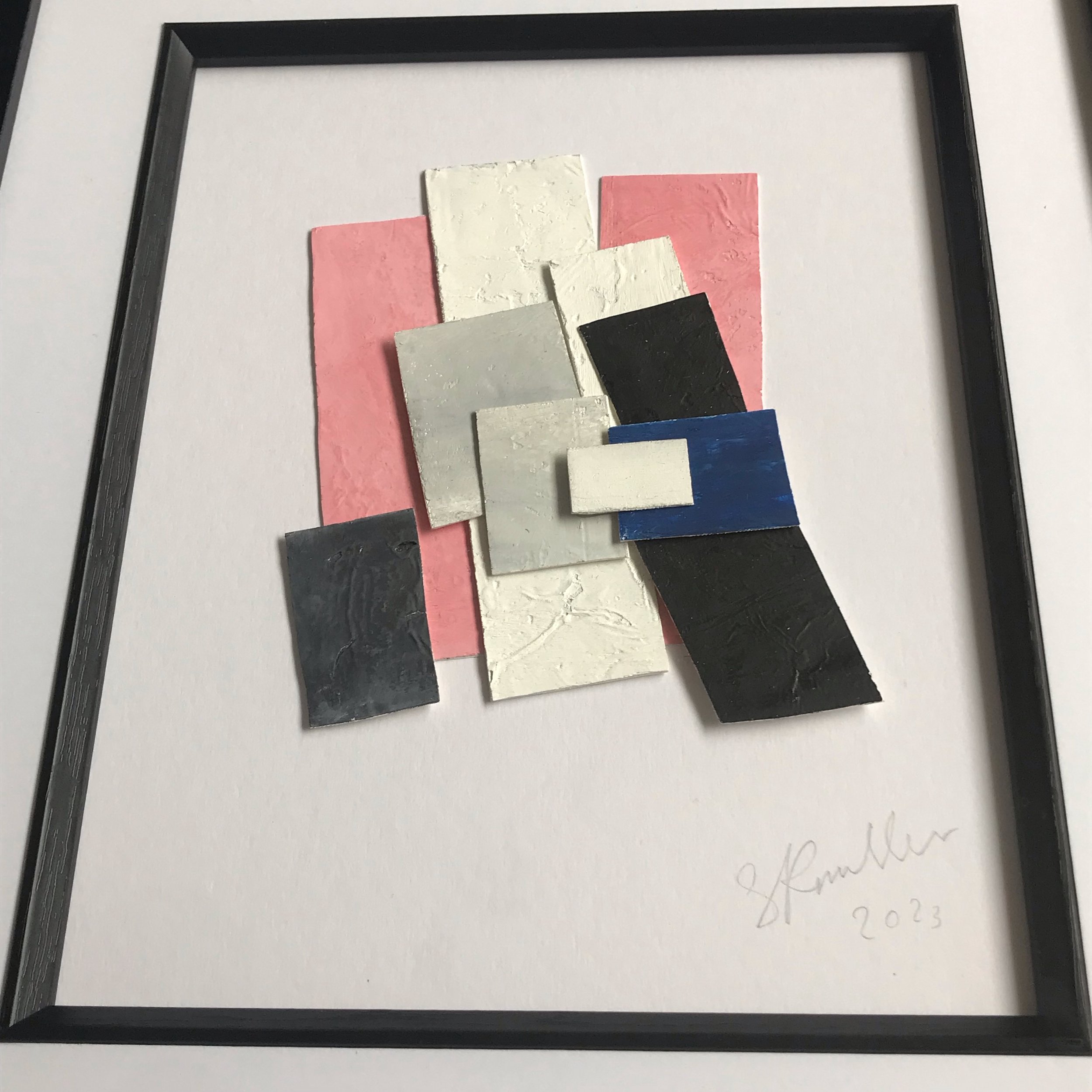 Pink house on front street collage |
Oil on canvas paper |
10" x 8" Framed