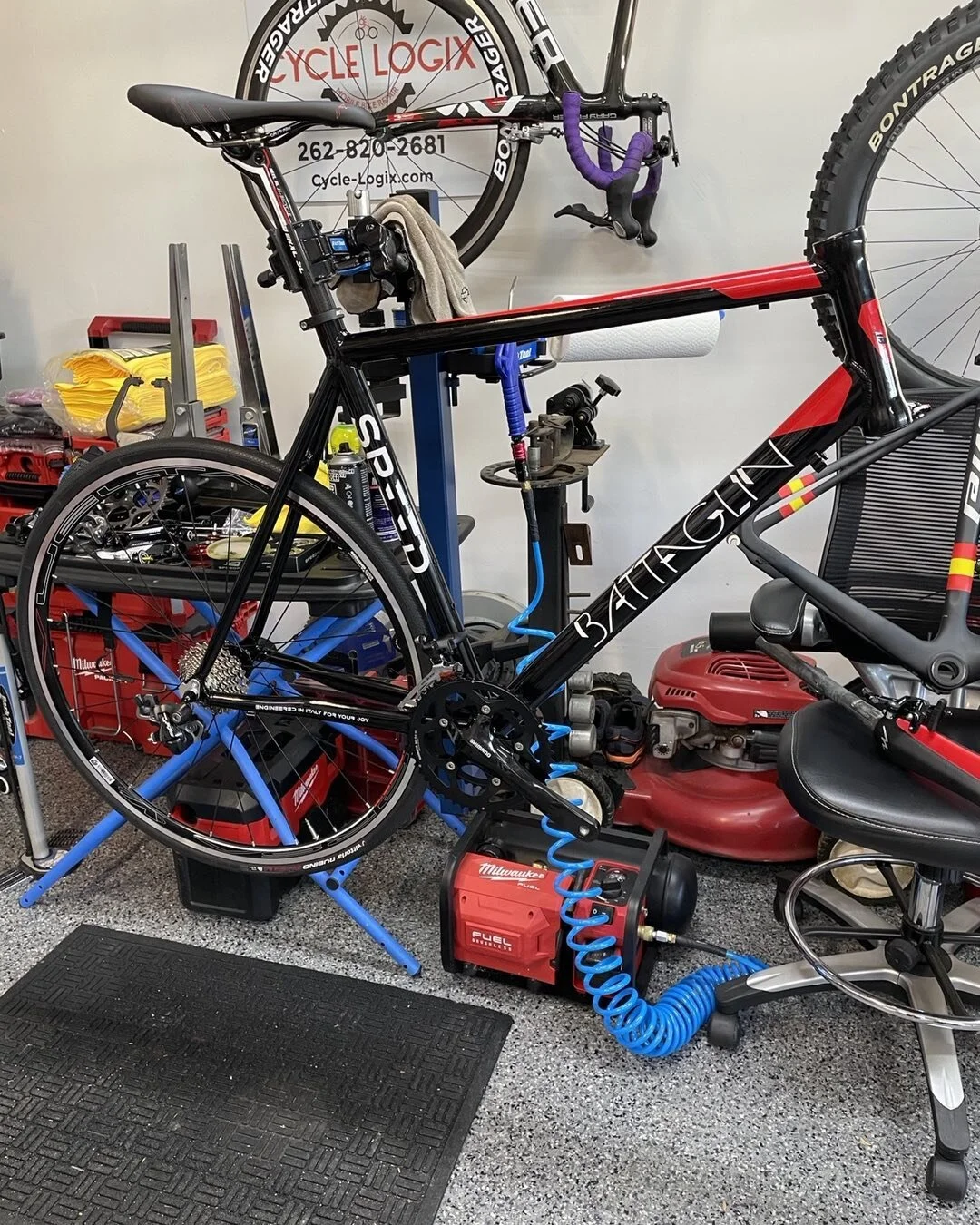 Todays activity an Italian bike build at cycle Logix