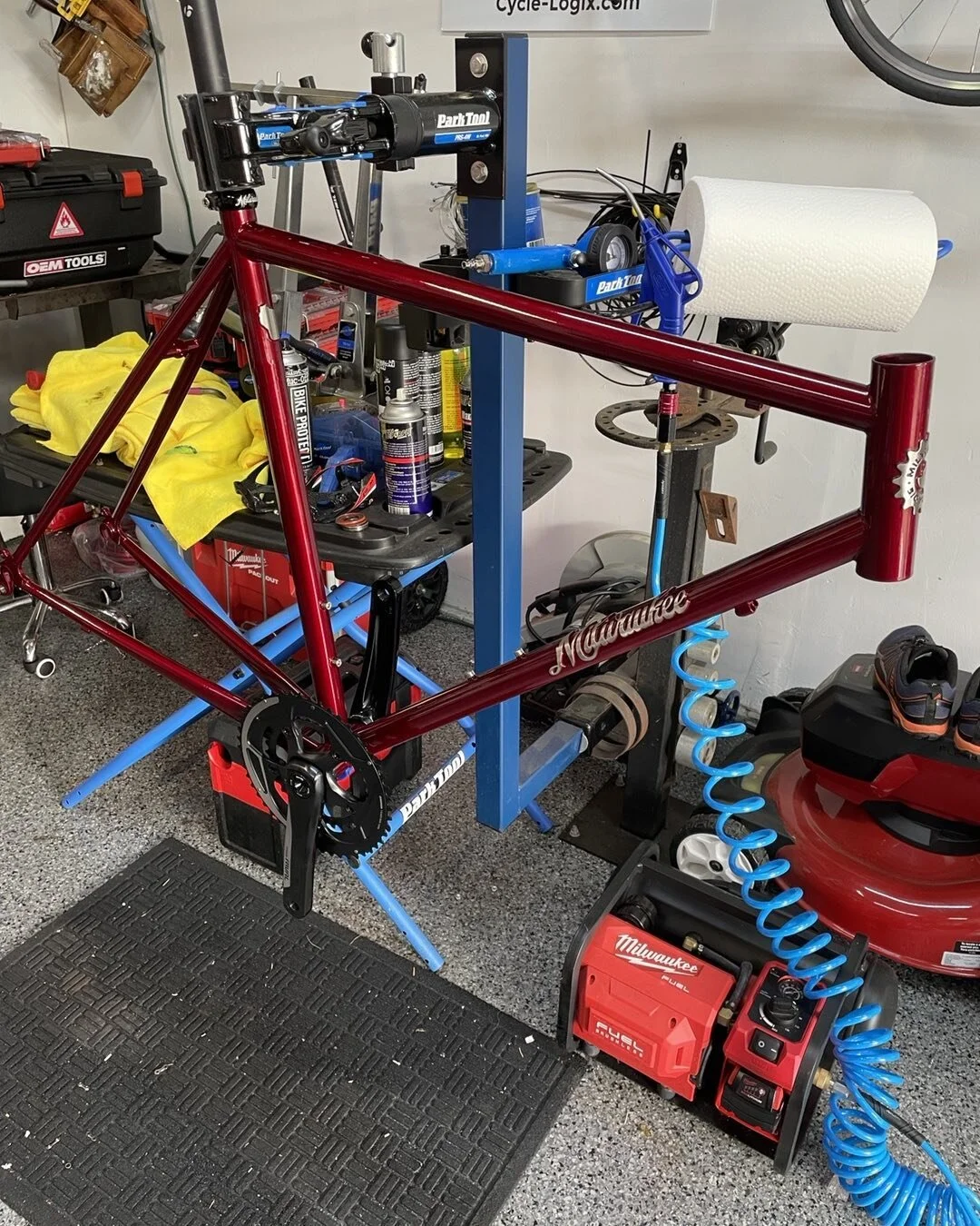 Cycle Logix latest build. Steel frame made at Waterford Bike company for Milwaukee