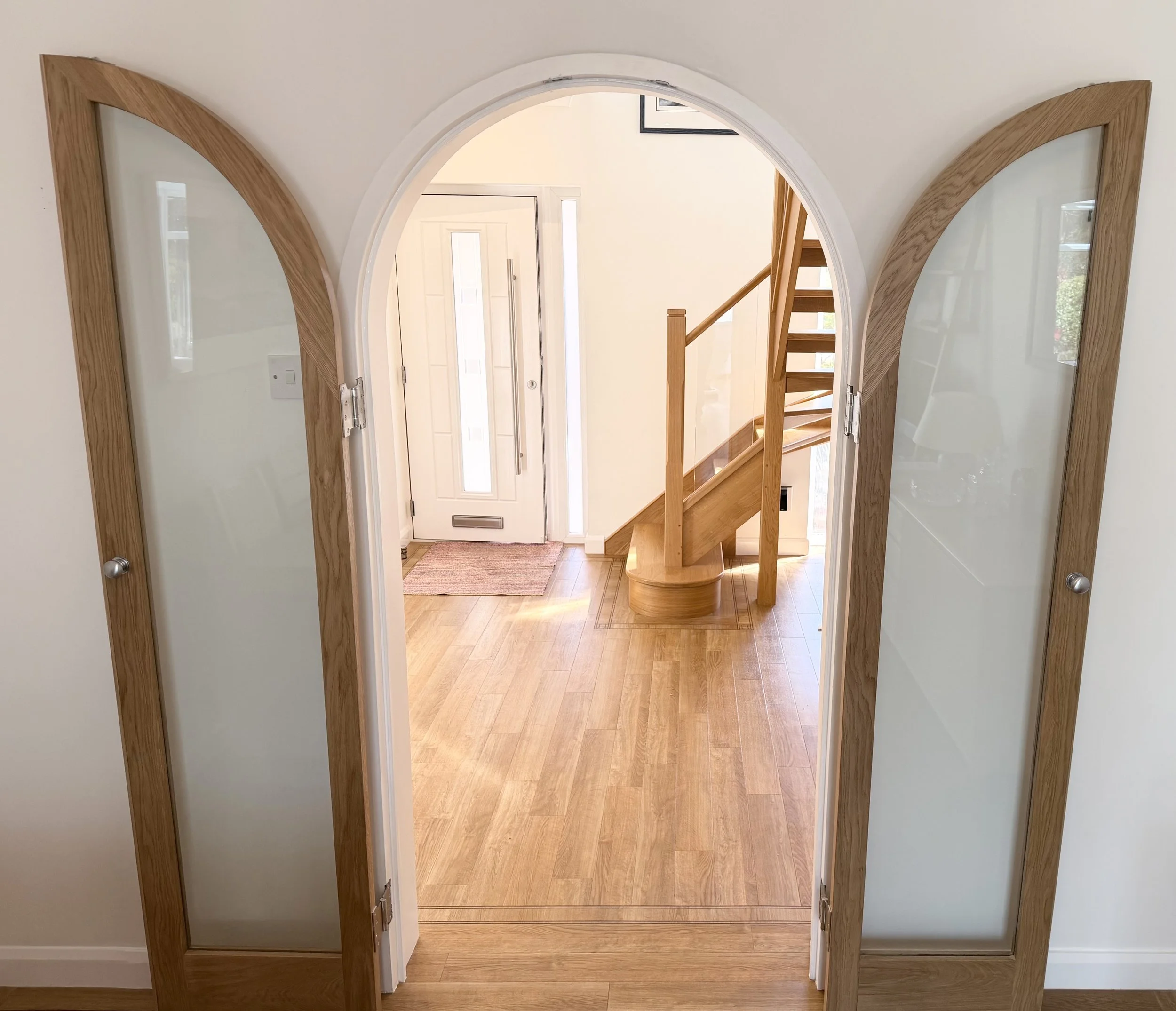 Parliament Hinged Solid Oak French Doors, For Full Width Opening