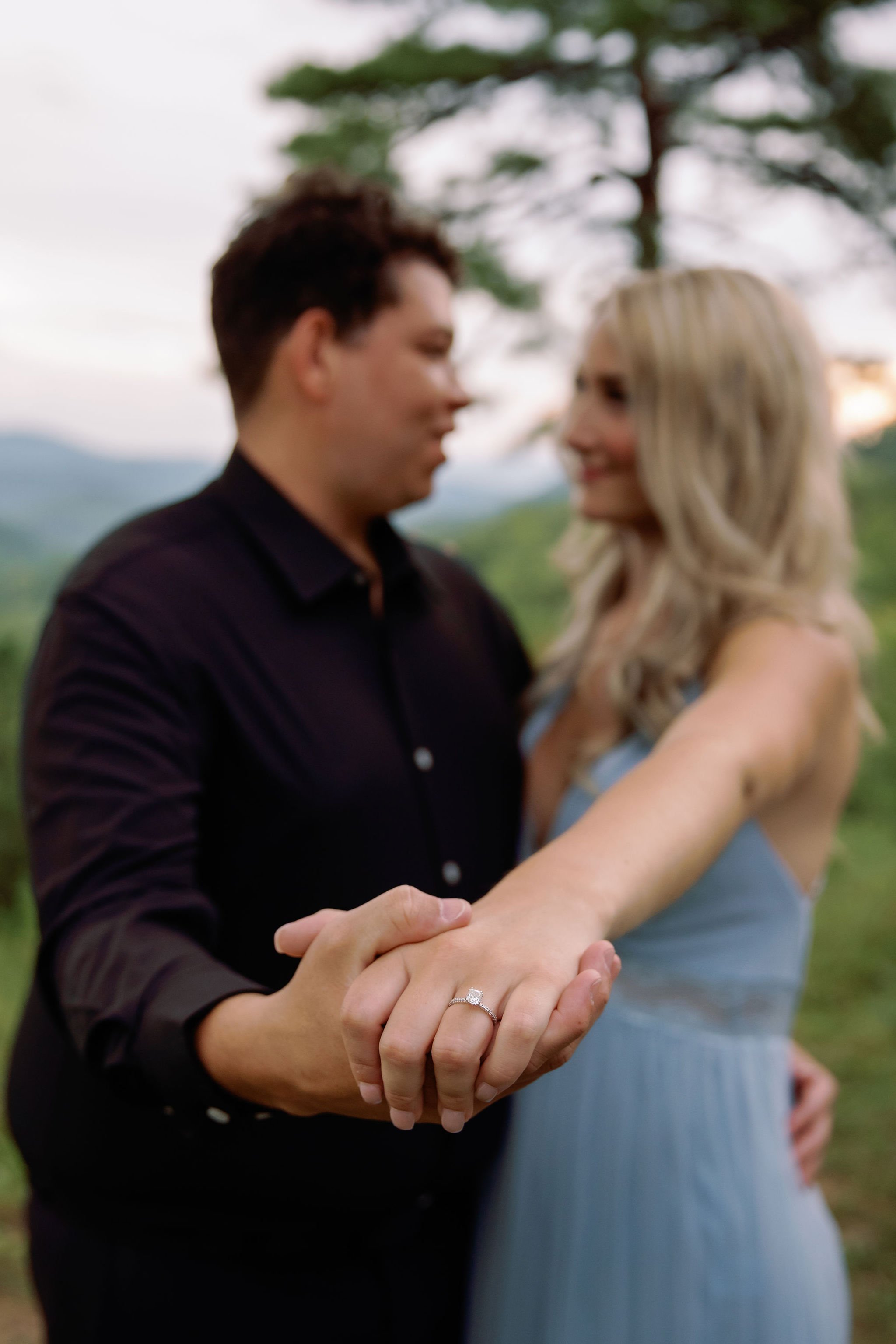 Engagement-Photo-Poses-With-Gatlinburg-Photographer-engagement-ring-shot