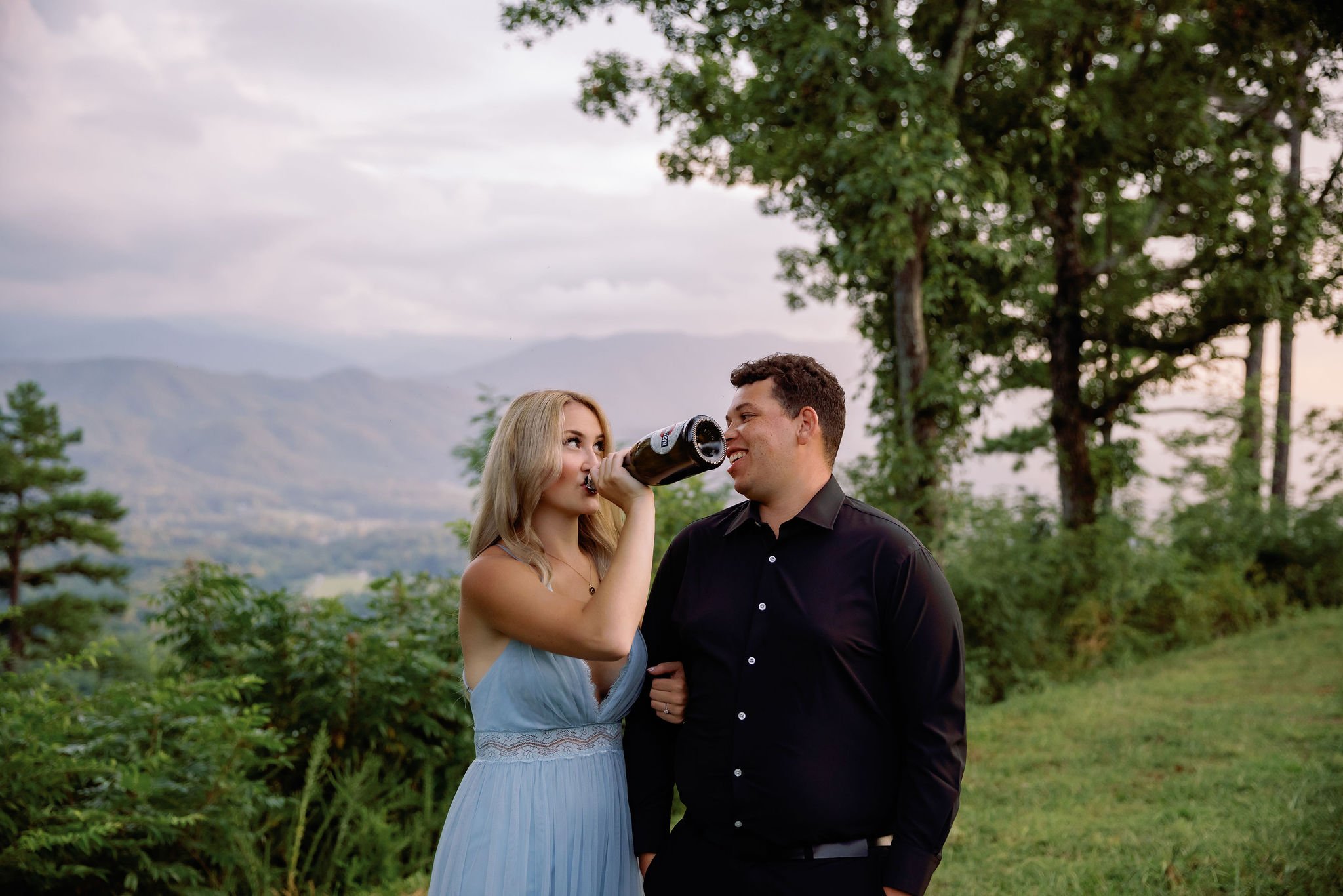 Engagement-Photo-Poses-With-Gatlinburg-Photographer-toast