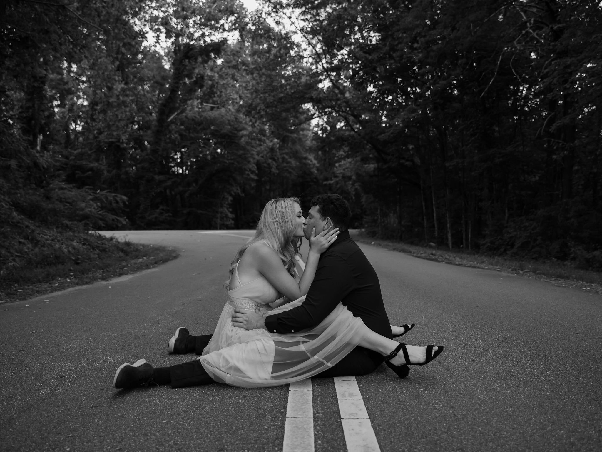 Engagement-Photo-Poses-With-Gatlinburg-Photographer-road