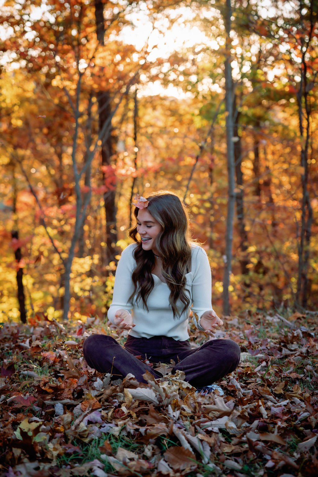 Fall-Senior-Pictures-In-the-Smoky-Mountains-forest
