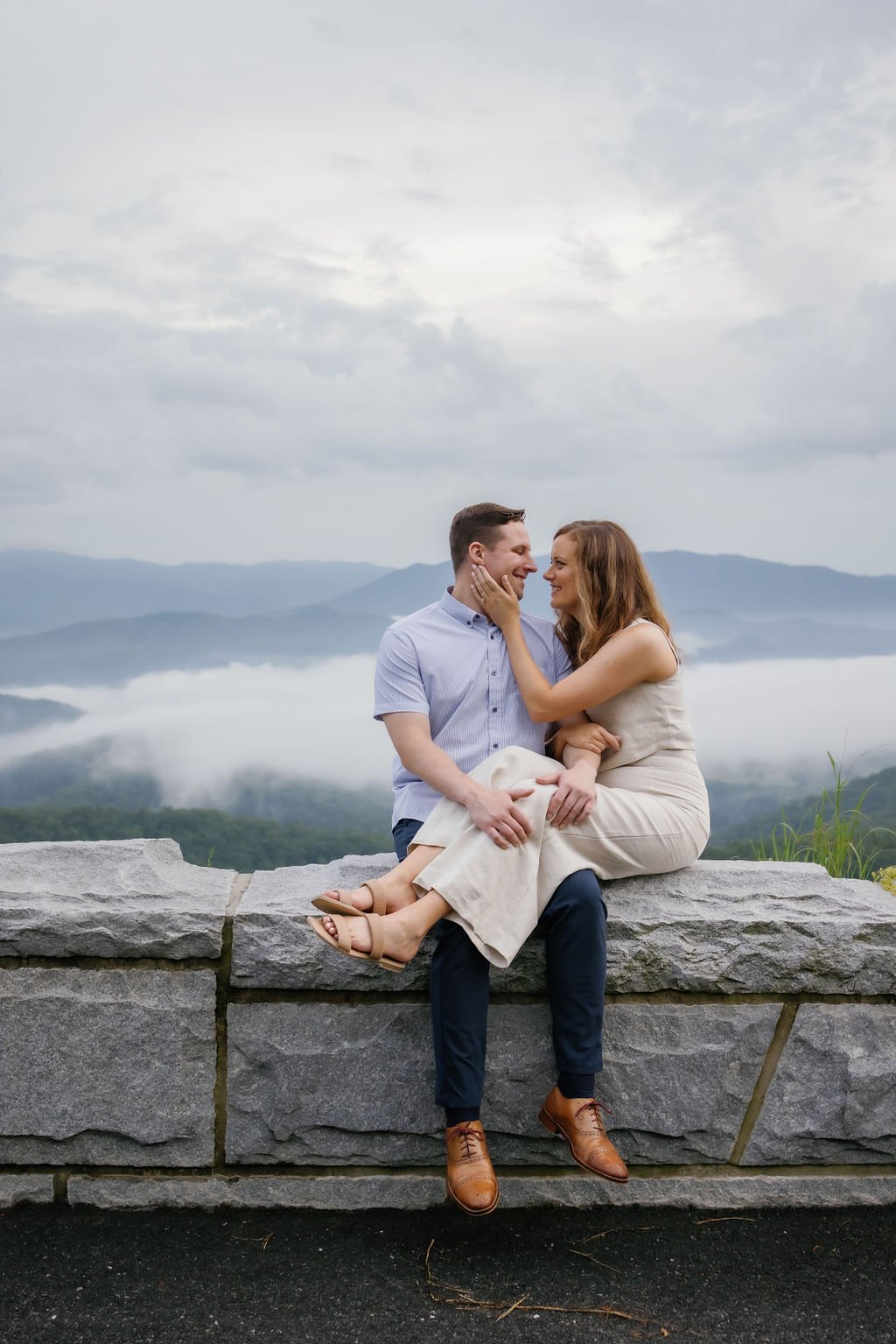 gatlinburg-photographer-smoky-mountain-engagement-photos-woman-touching-mans-face