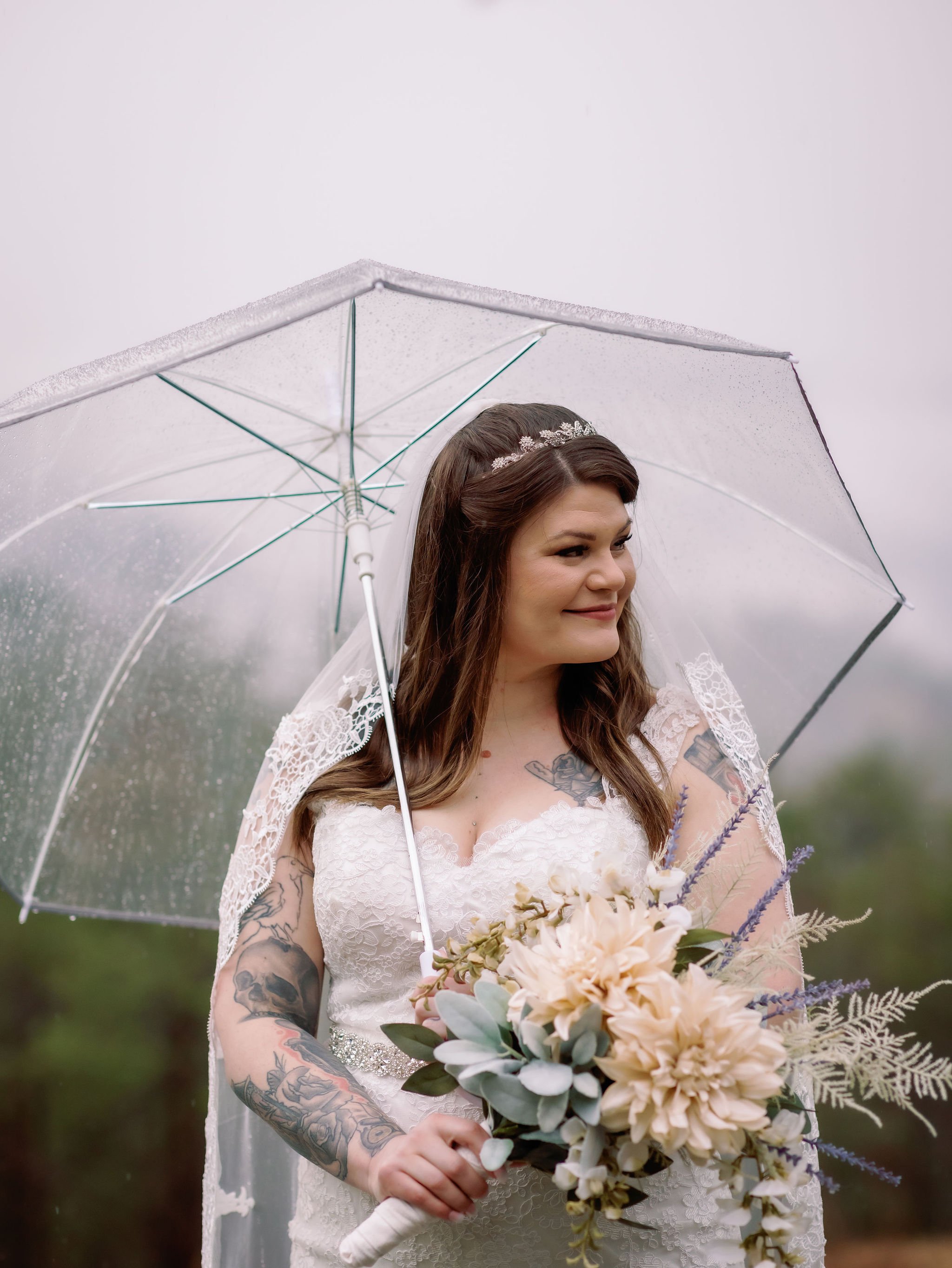 gatlinburg-photographers-gatlinburg-wedding-packages-for-two-bride-holding-umbrella