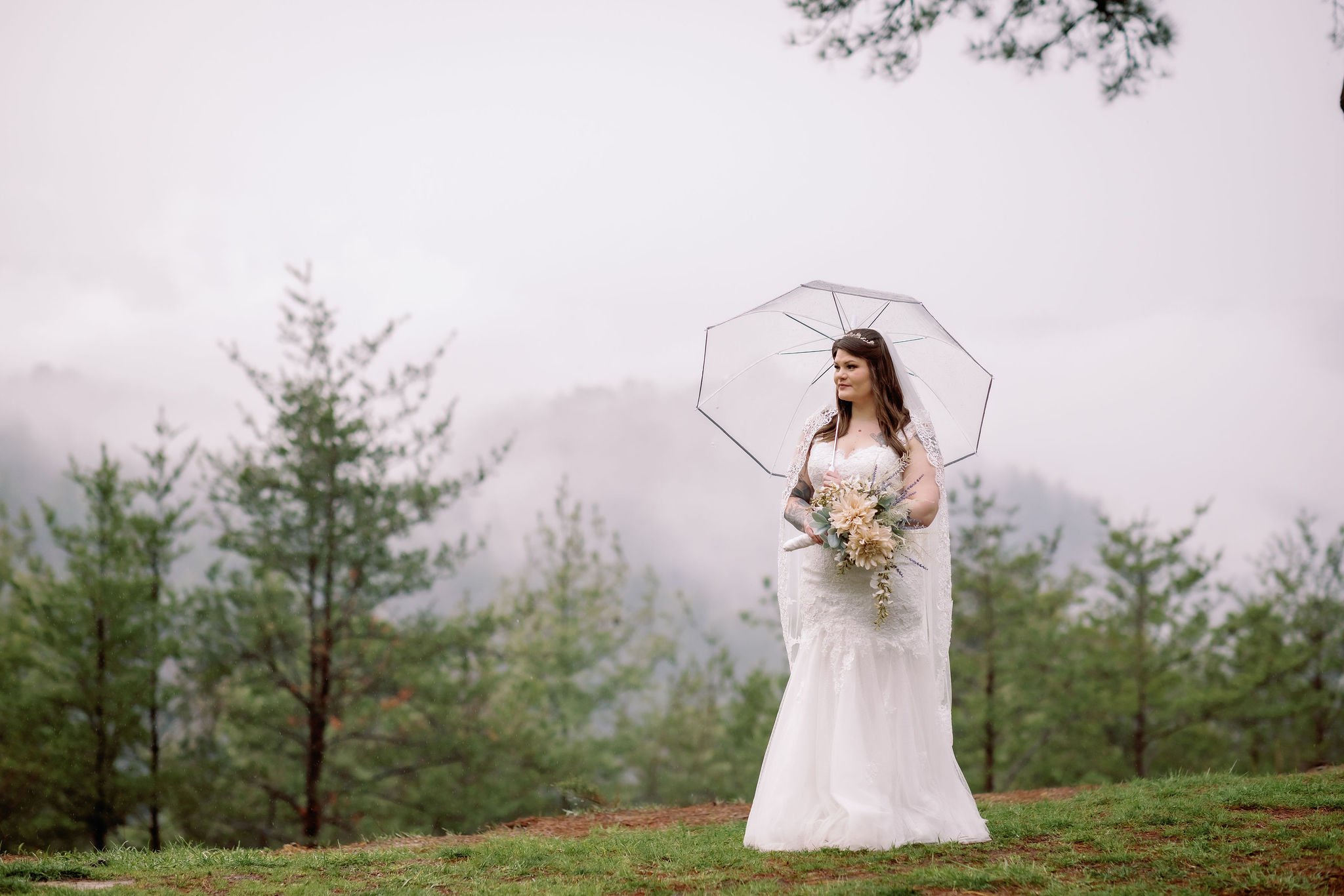 gatlinburg-photographer-foothills-parkway-through-the-year-bride-holding-umbrella
