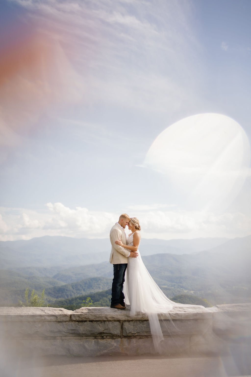 gatlinburg-photographer-6-myths-about-eloping-bride-groom-on-wall