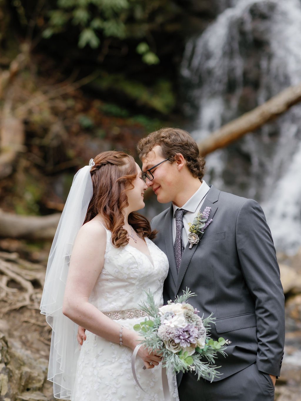 gatlinburg-photographer-waterfall-elopement-in-the-smoky-mountains-touching-noses