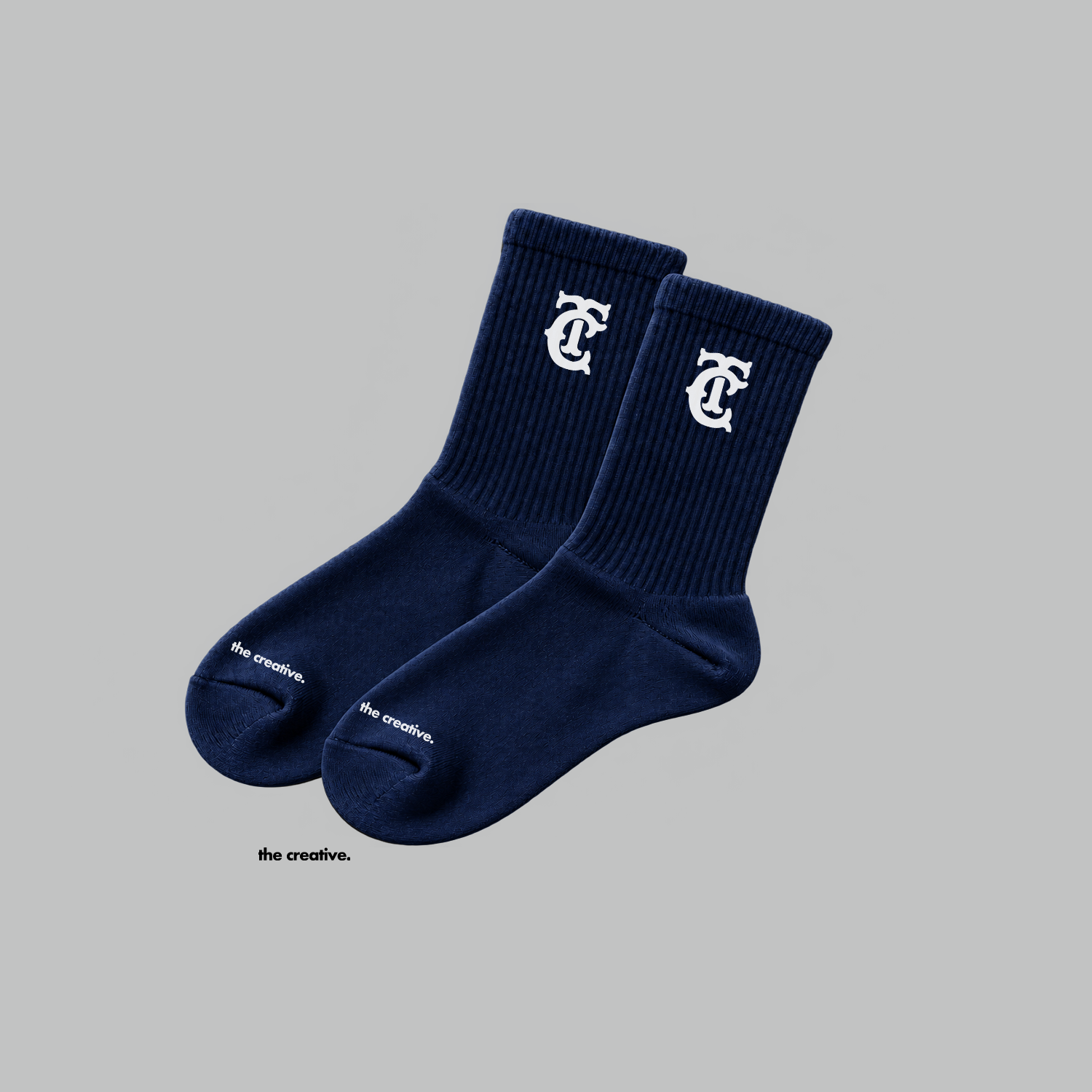 THE CREATIVE BASIC SOCK Navy.png
