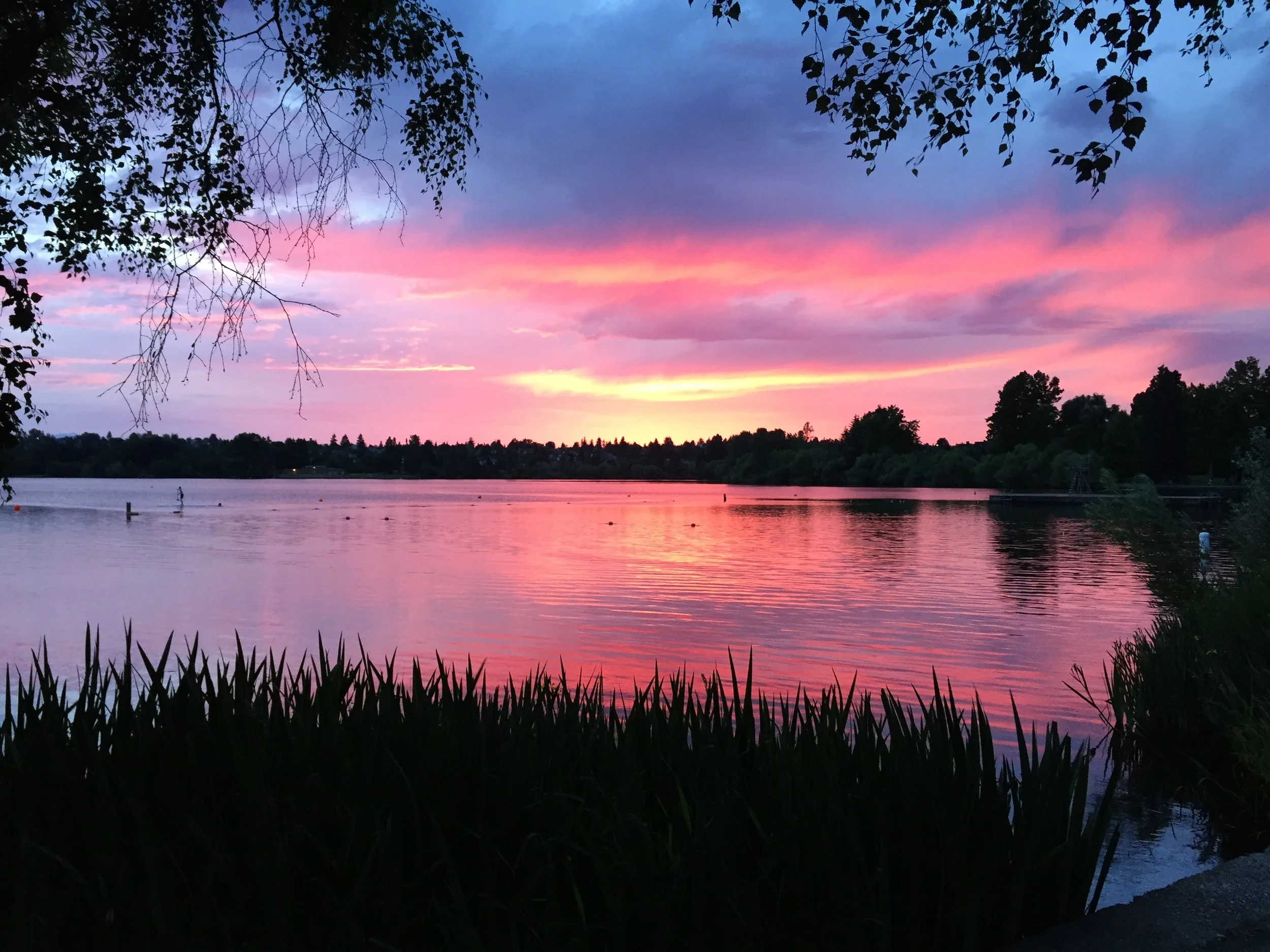 Green Lake at sunset, Seattle, WA