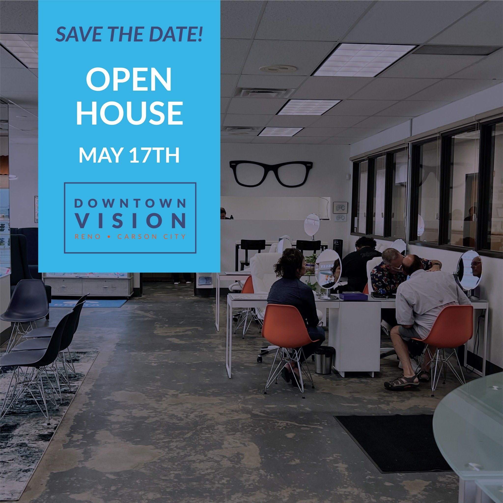 Next month! On May 17th, we&rsquo;re opening our doors and inviting some of your favorite brands to showcase their newest frames and best sellers. You don&rsquo;t want to miss it! Some of these styles you might never see again! 👓

We&rsquo;ll also b