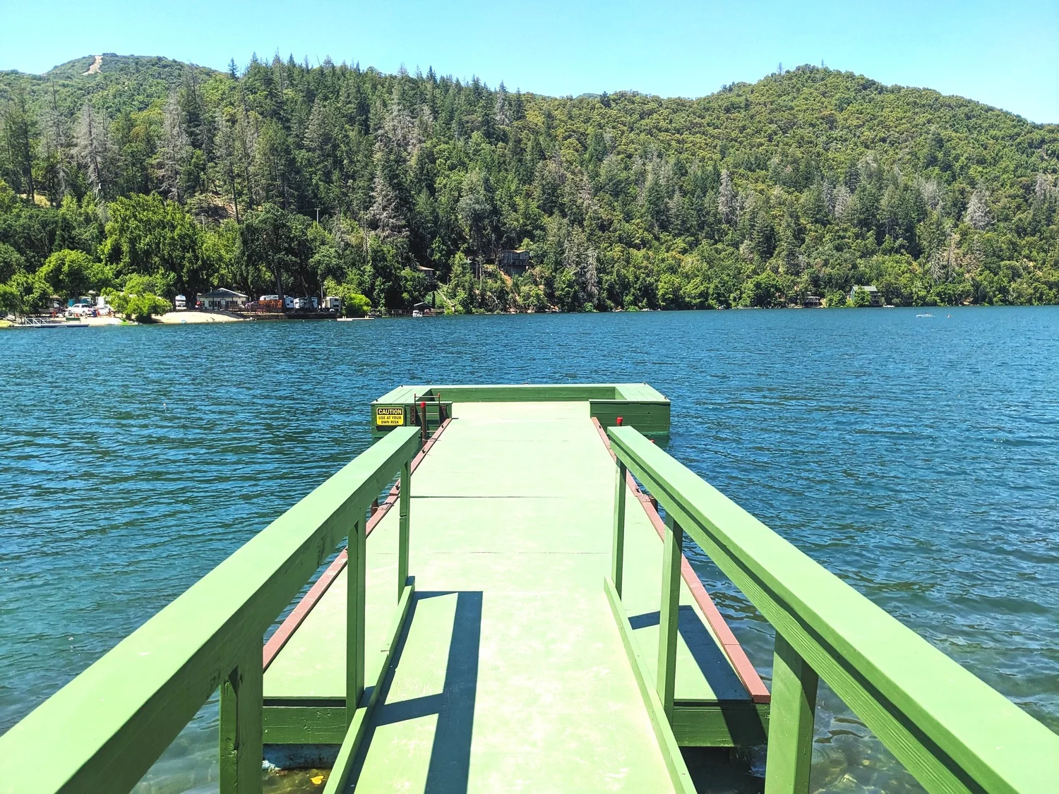 Dock on the lake at Blue Lakes