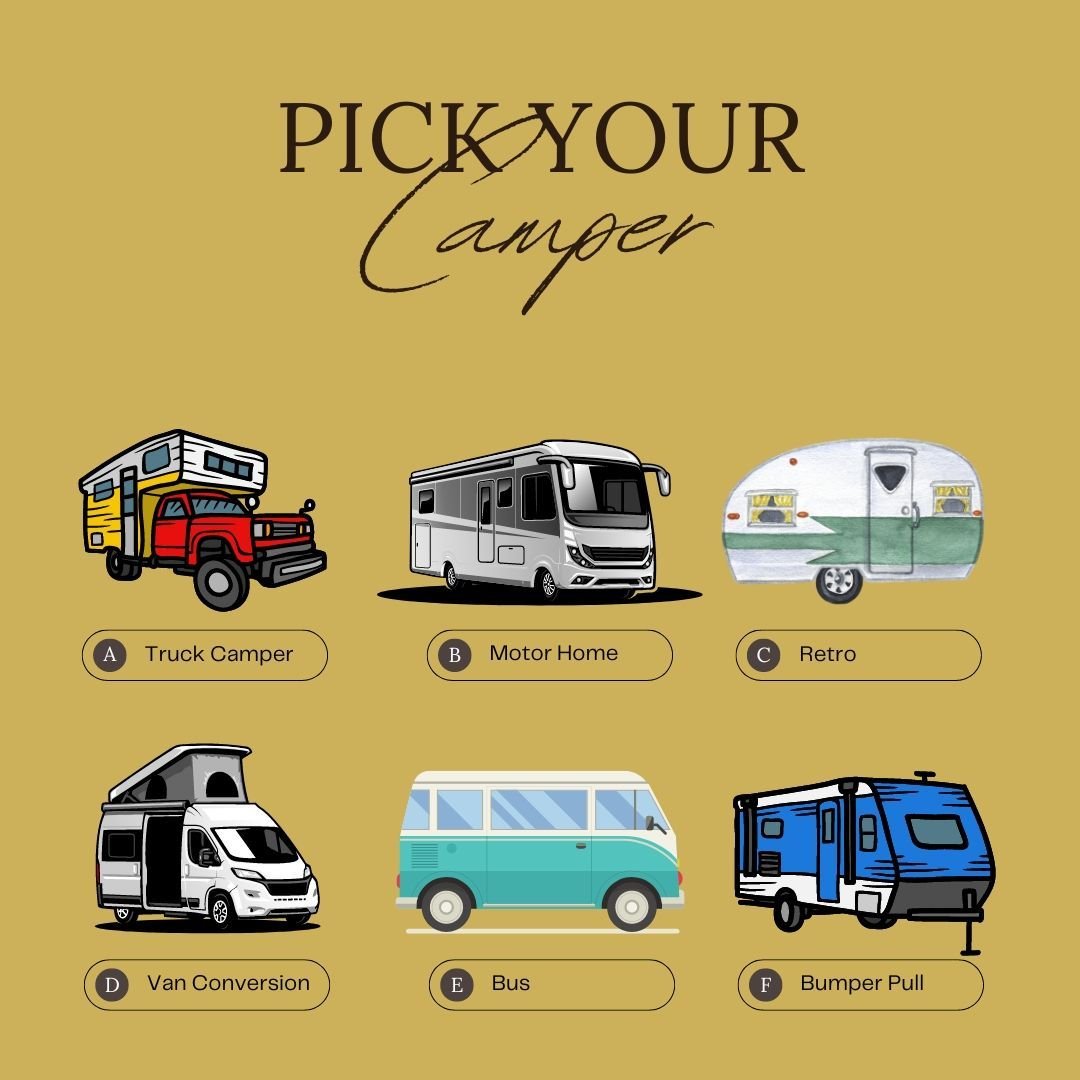 Which camper is your favorite? ☀️🌟📸🔥 With so many options available in the modern day, you're sure to find a rig that suits your personal needs. 

#CampingLife #AdventureAwaits #NatureLovers #GetOutside #ExploreMore