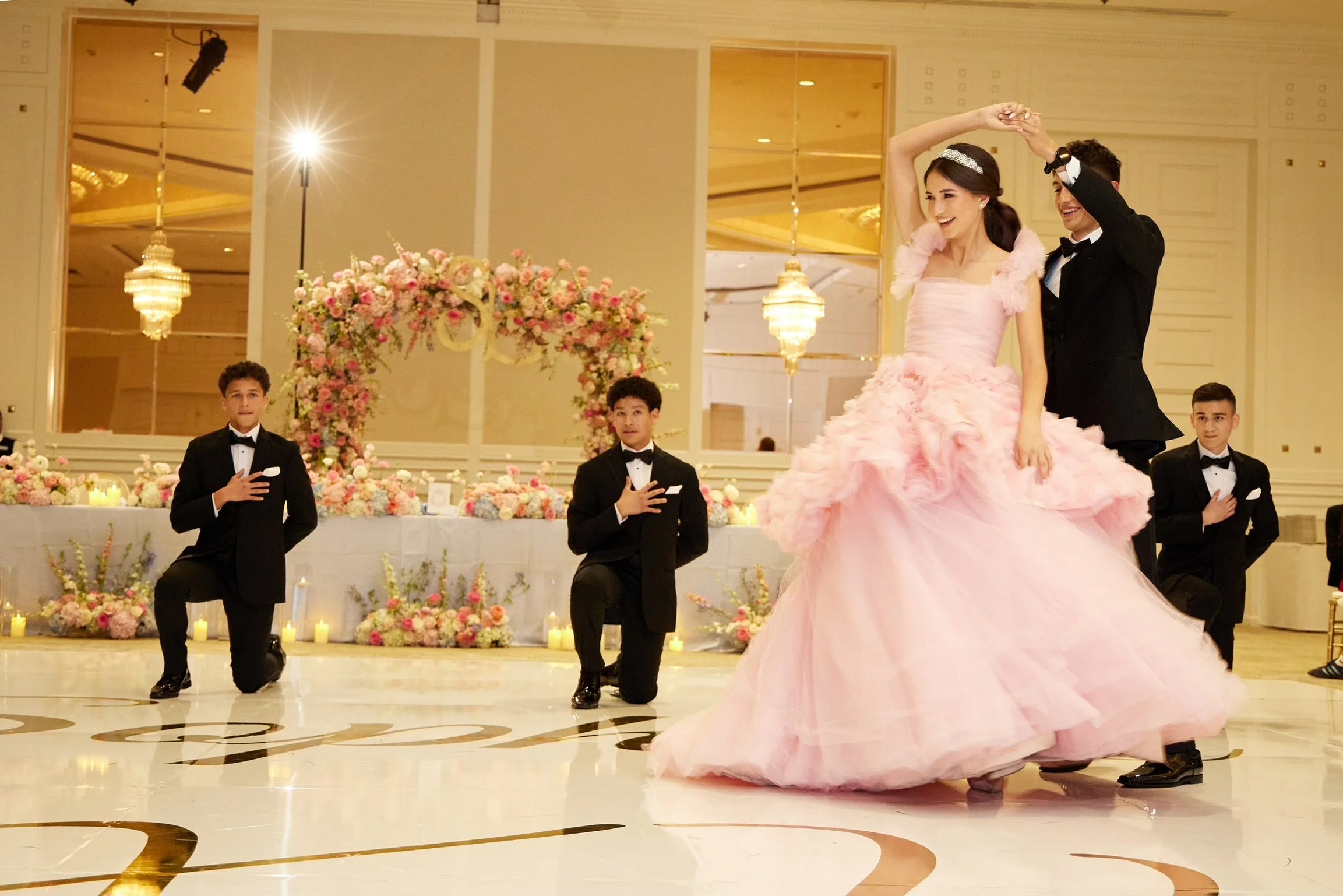 Designed to move—this modern quinceañera gown by RMINÉ balances couture drama with the freedom to dance and celebrate.