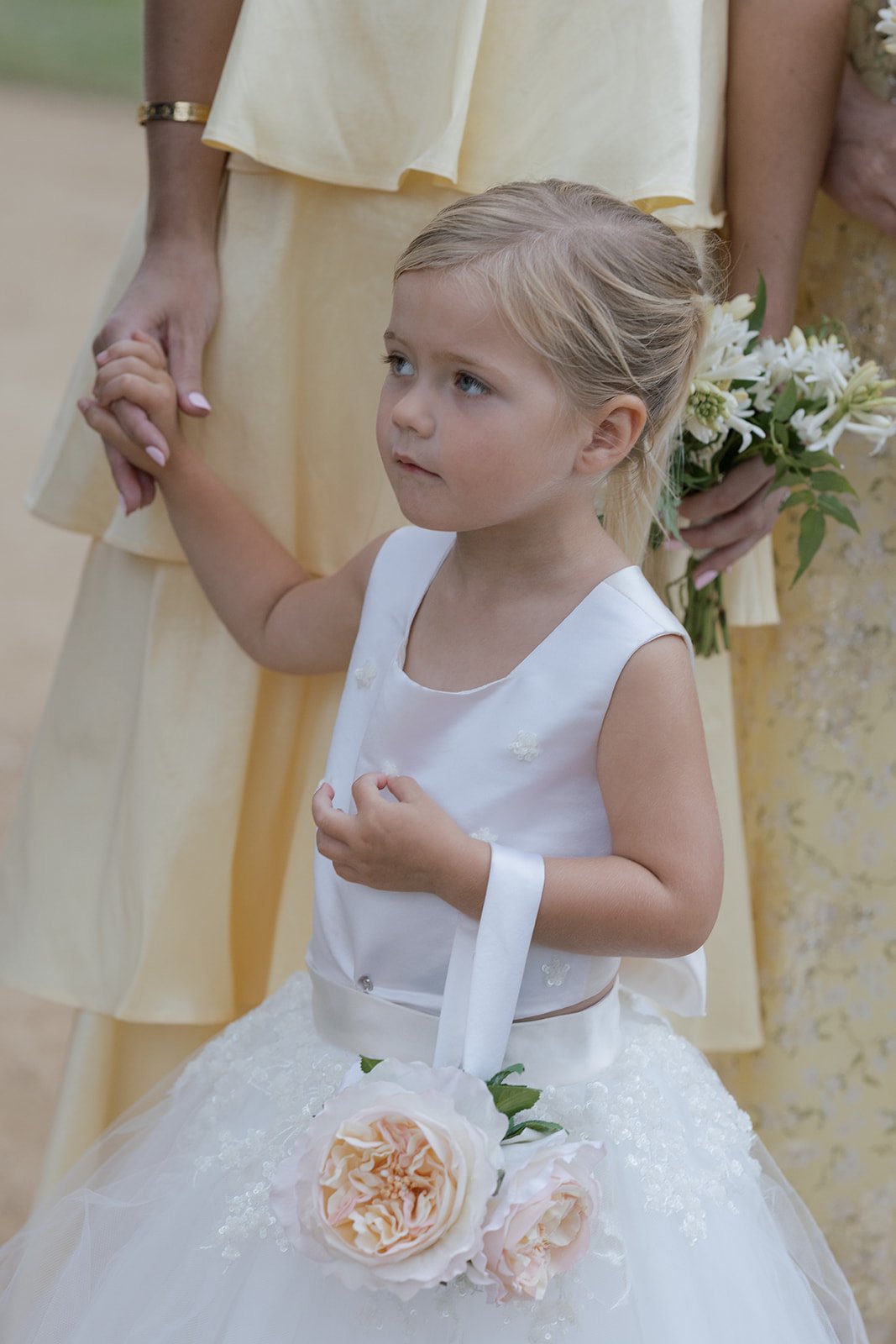 RMINE Silk Tulle Flower Girl Dress