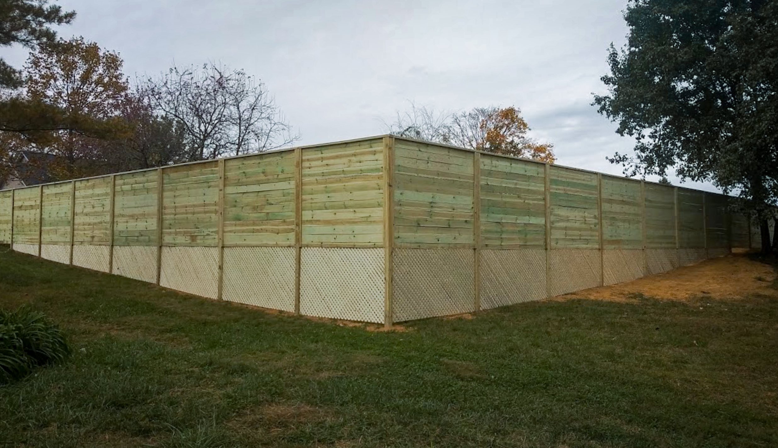 Horizontal Picket Privacy Fence Installation