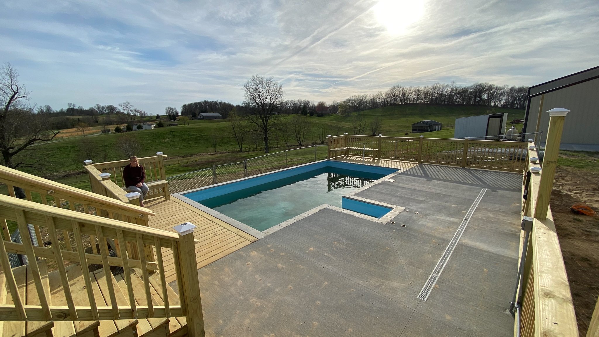 Custom Pool Decks with Concrete Patio